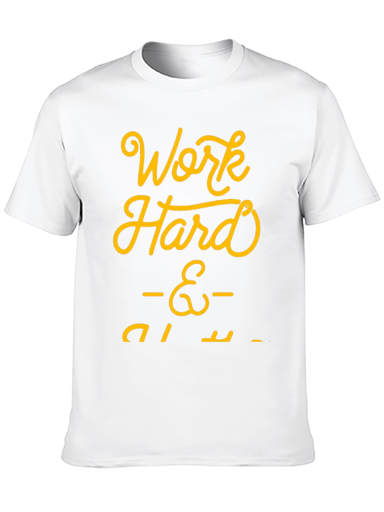 Black Work Hard Play Harder Black Graphic Tee view 10