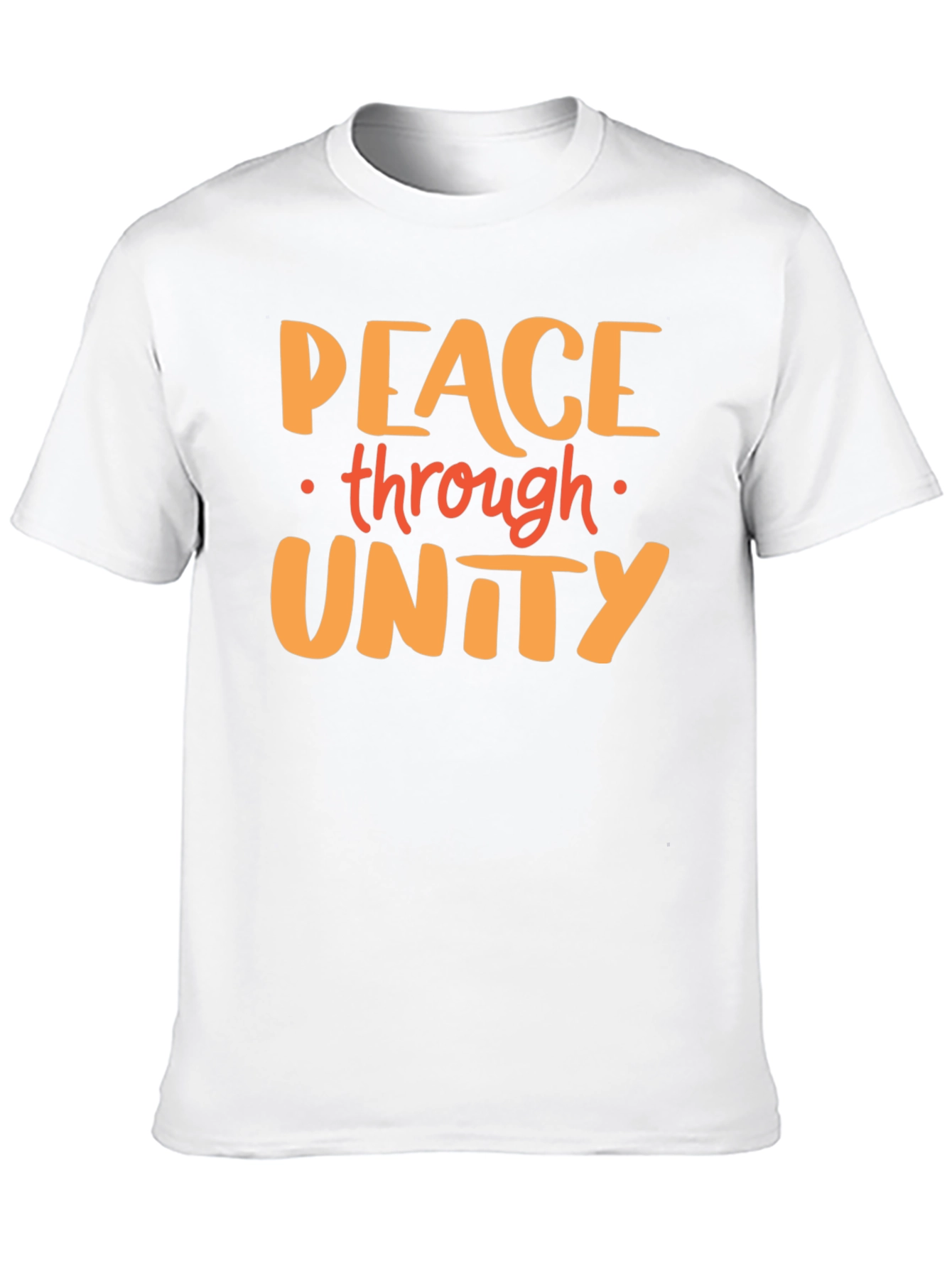 Black Peace Through Unity Graphic Tee - Black view 10