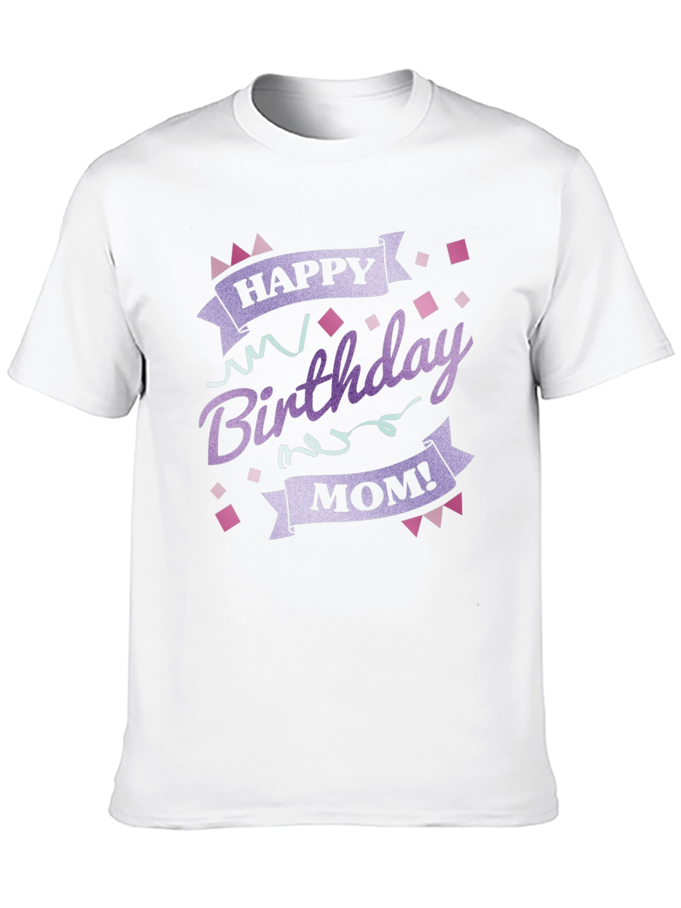 Black Happy Birthday Mom Graphic T-Shirt view 10