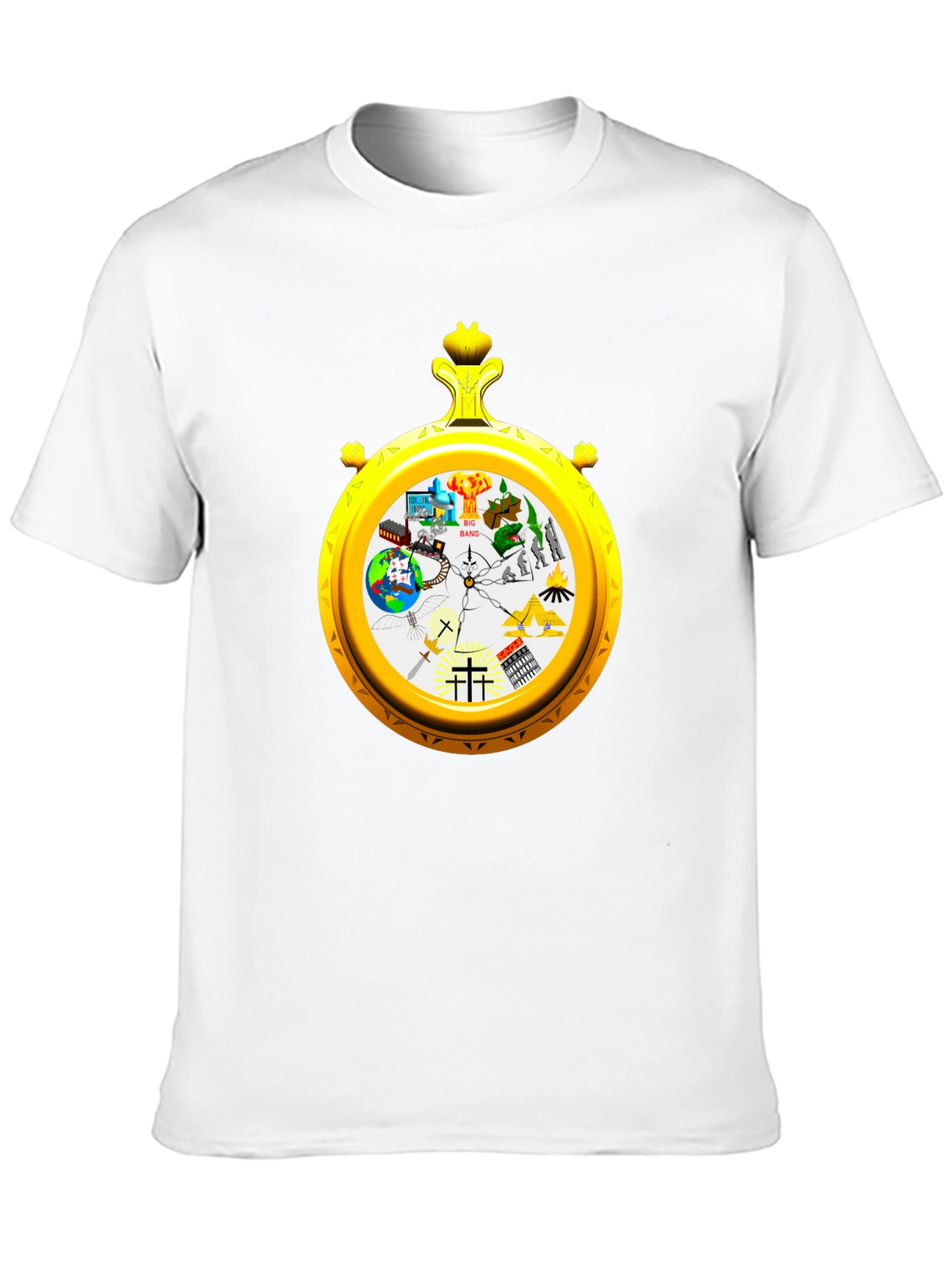 Black Novelty Evolution of Time Graphic Tee view 10