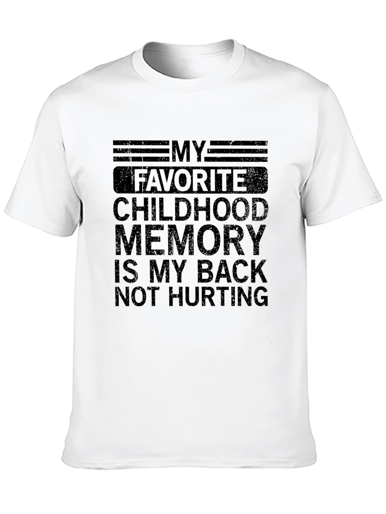 Black Funny Back Pain Childhood Memory T-Shirt view 10