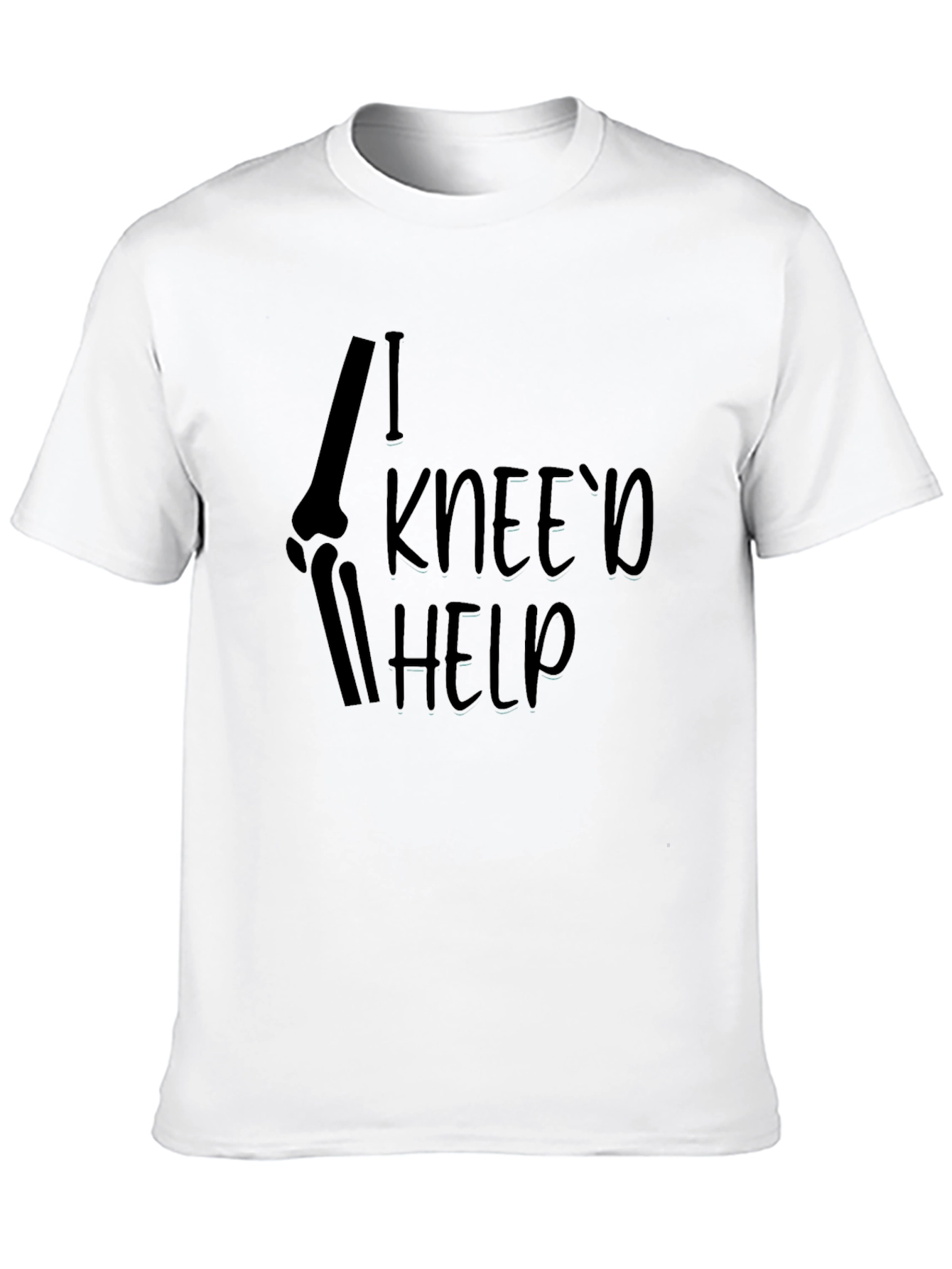 Black I Knee'd Help Black Graphic Tee view 10