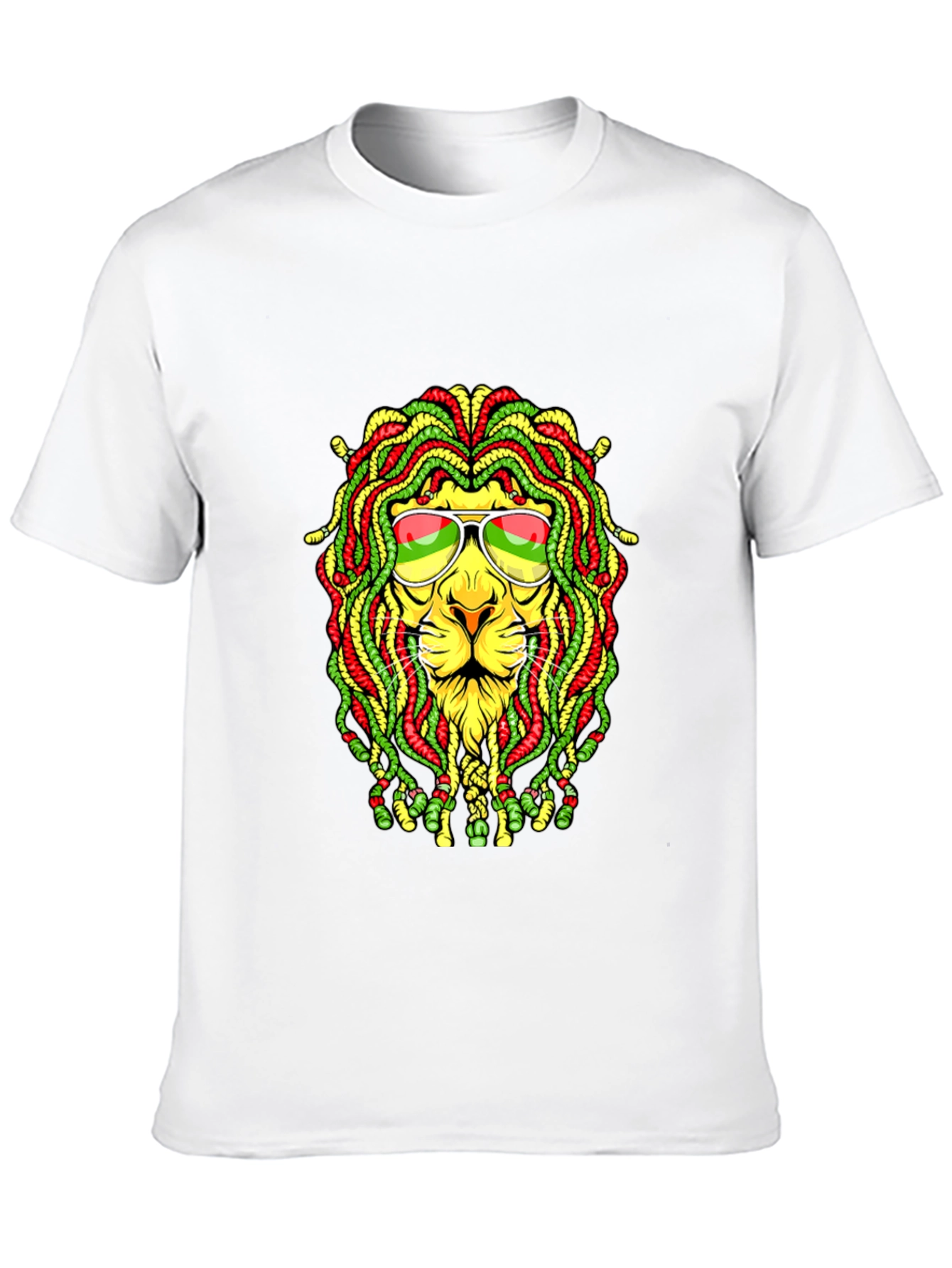 Black Rasta Lion Graphic T-Shirt - Reggae Style view 10