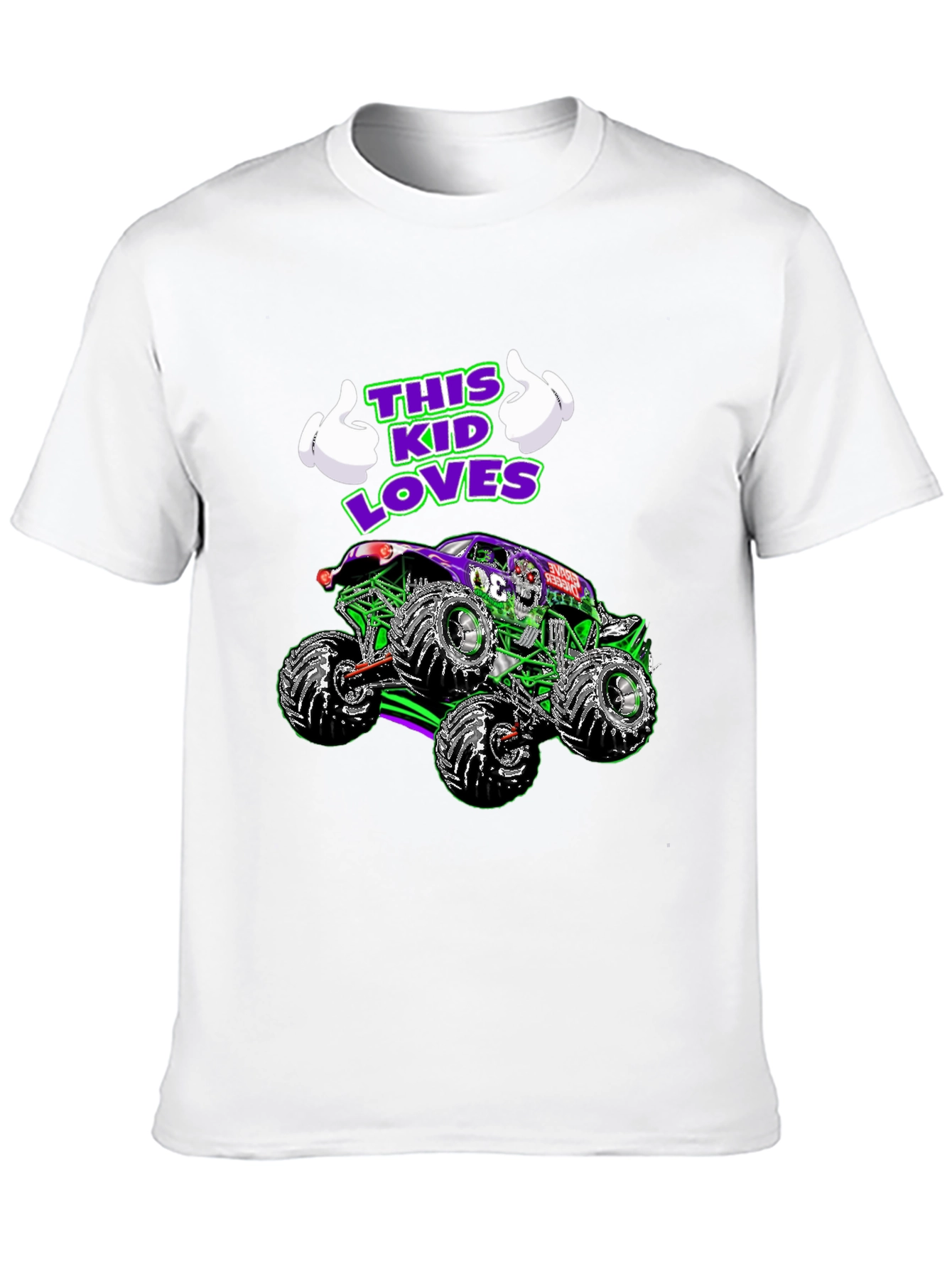 Black This Kid Loves Monster Trucks T-Shirt view 10