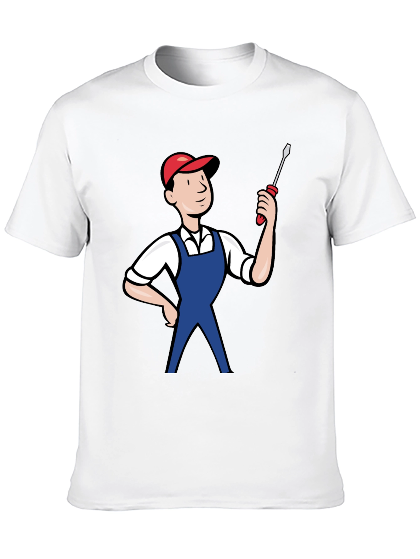 Black Cartoon Plumber Graphic Tee view 10