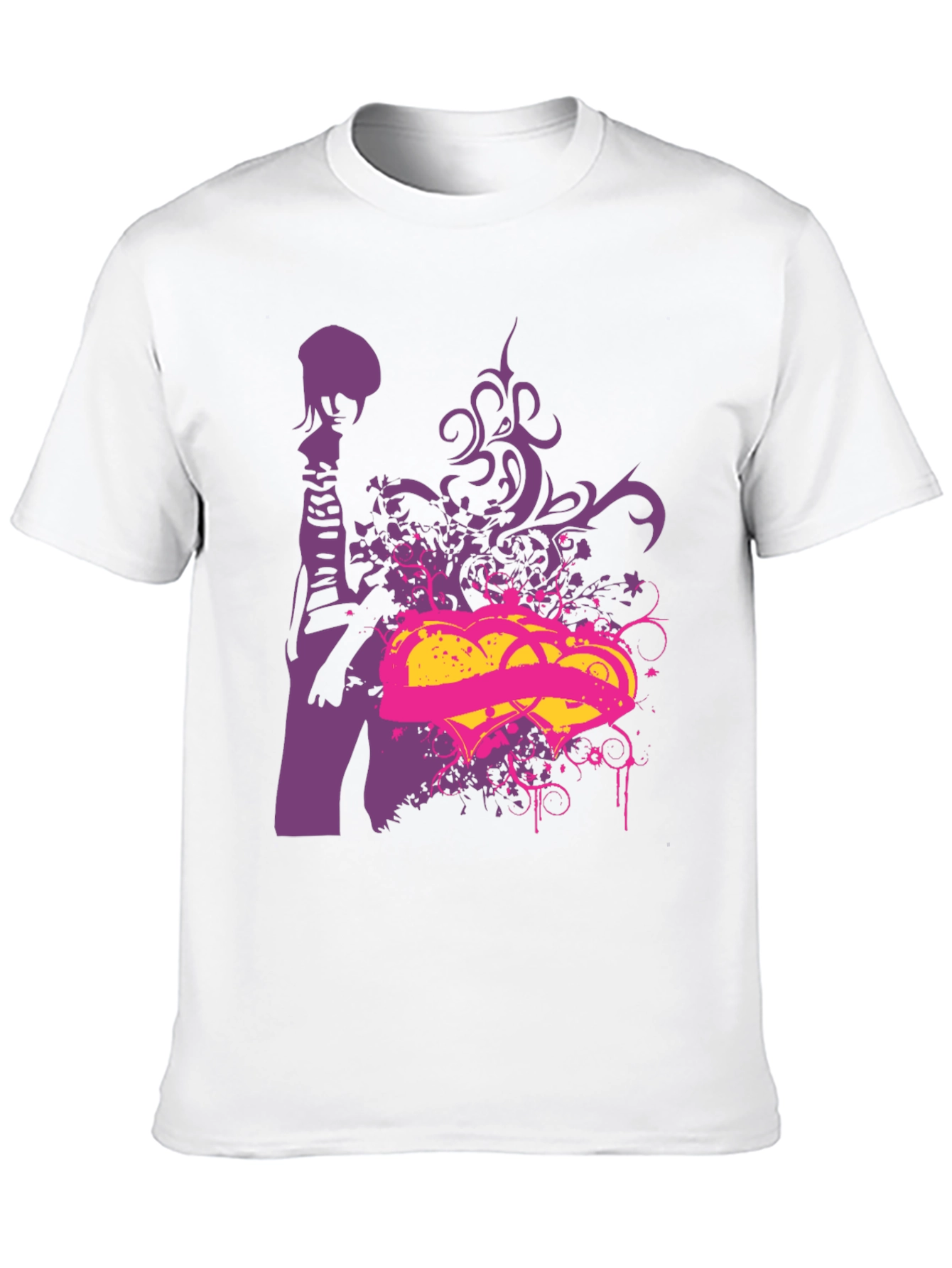 Black Edgy Graphic Print Black T-Shirt view 10