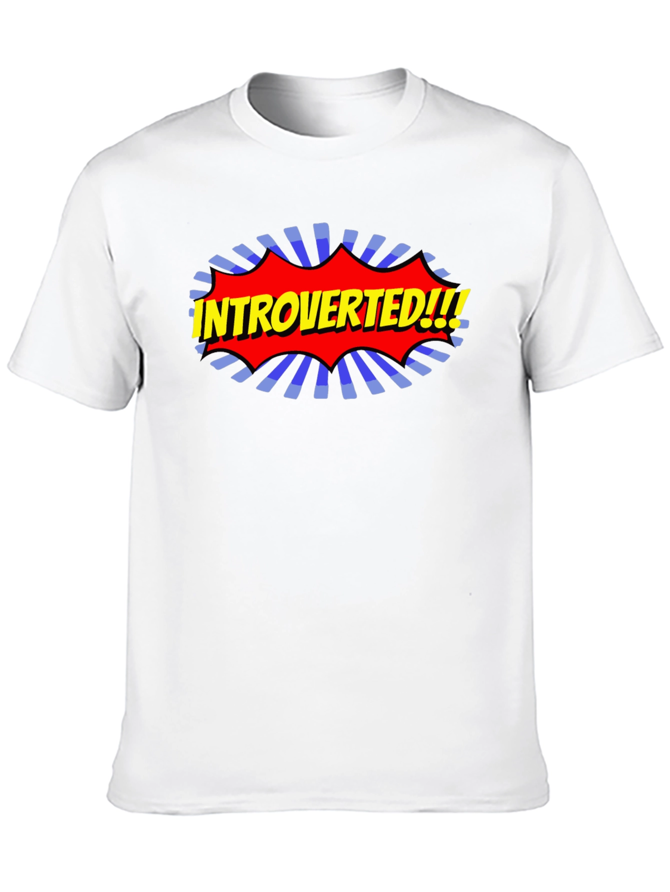 Black Introverted Comic Style T-Shirt view 10