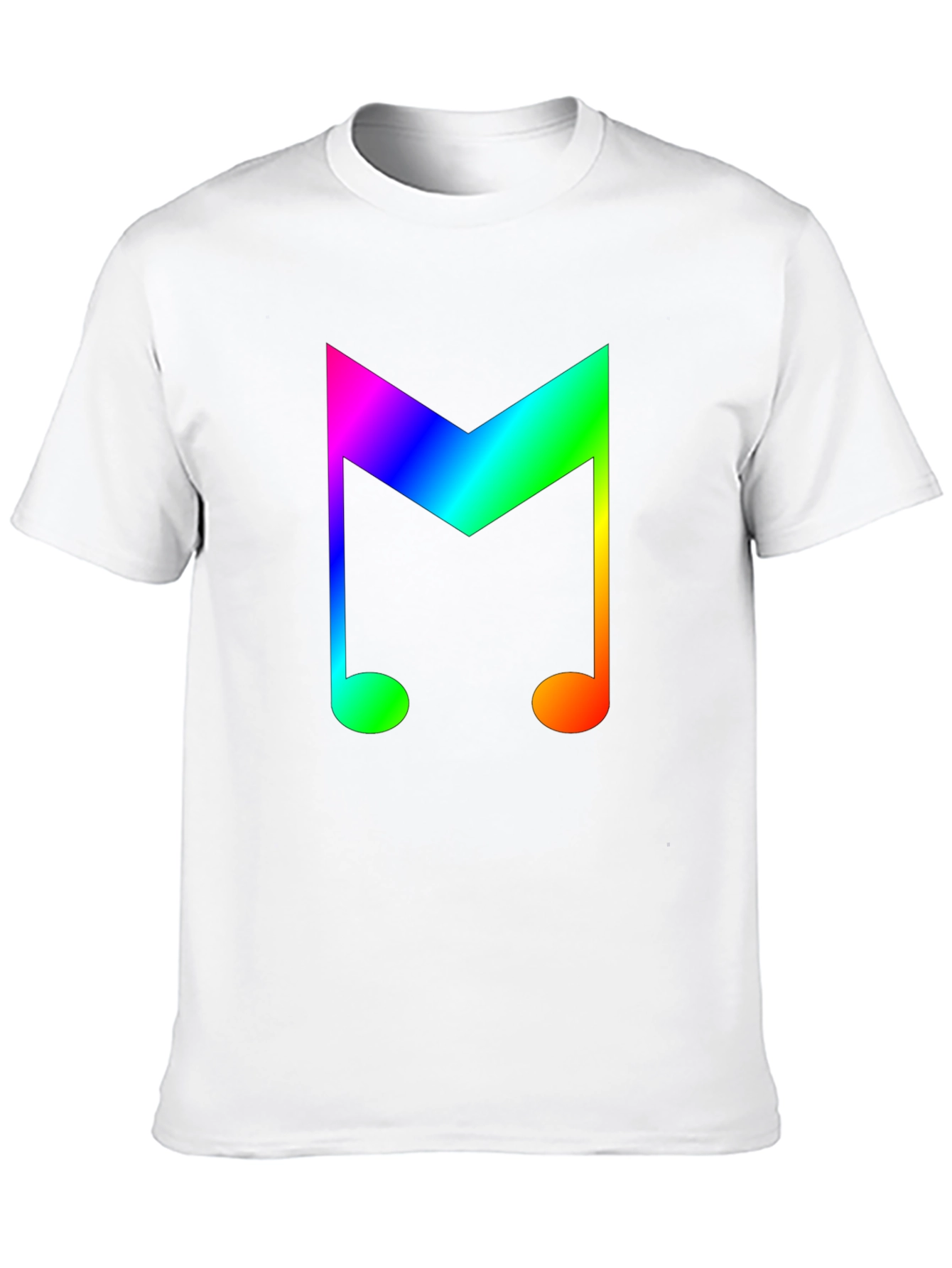 Black Rainbow Music Note Graphic Tee - Stylish Cotton Shirt view 10