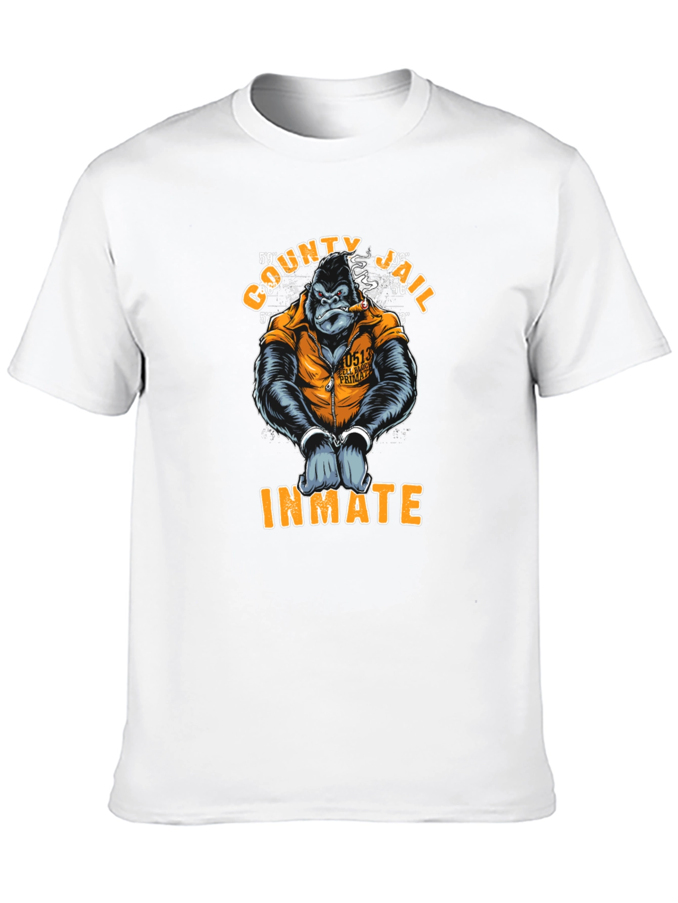 Black County Jail Inmate Gorilla T-Shirt view 10