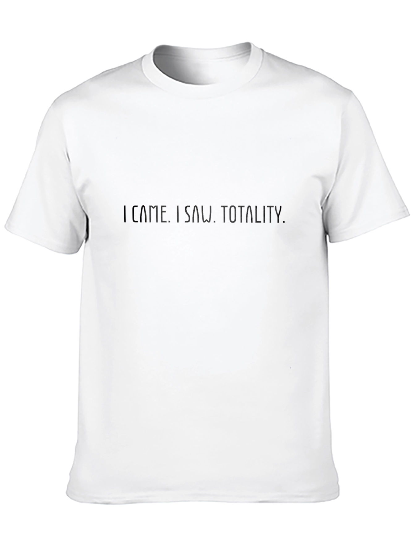 Black I Came. I Saw. Totality. Men's Black T-Shirt view 10