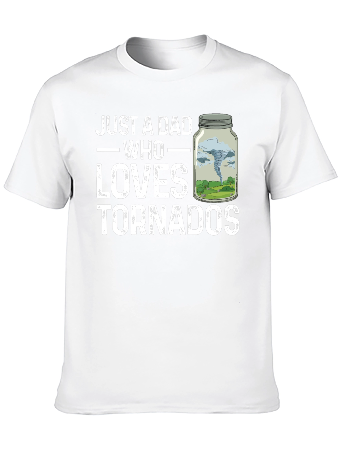 Black Just A Dad Who Loves Tornadoes T-Shirt view 10