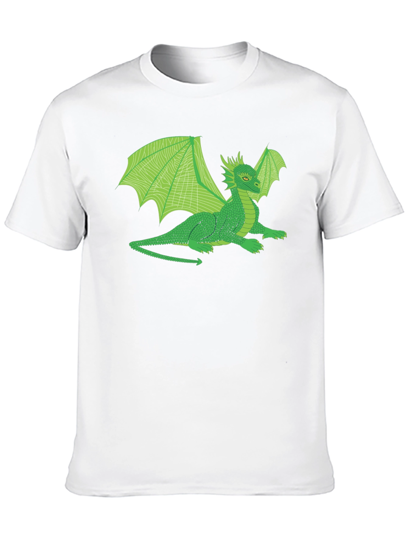 Black Green Dragon Graphic T-Shirt - Fantasy Creature Tee view 10