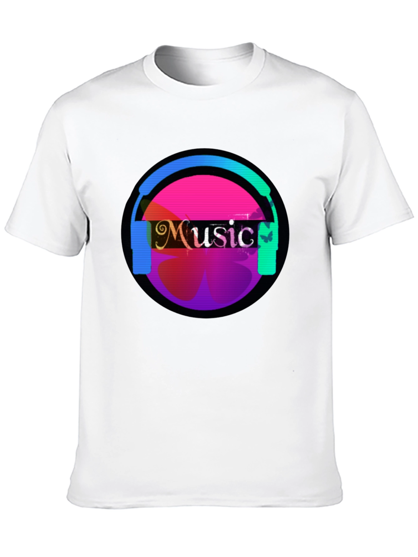 Black Music Headphone Graphic Tee - Casual Comfort view 10