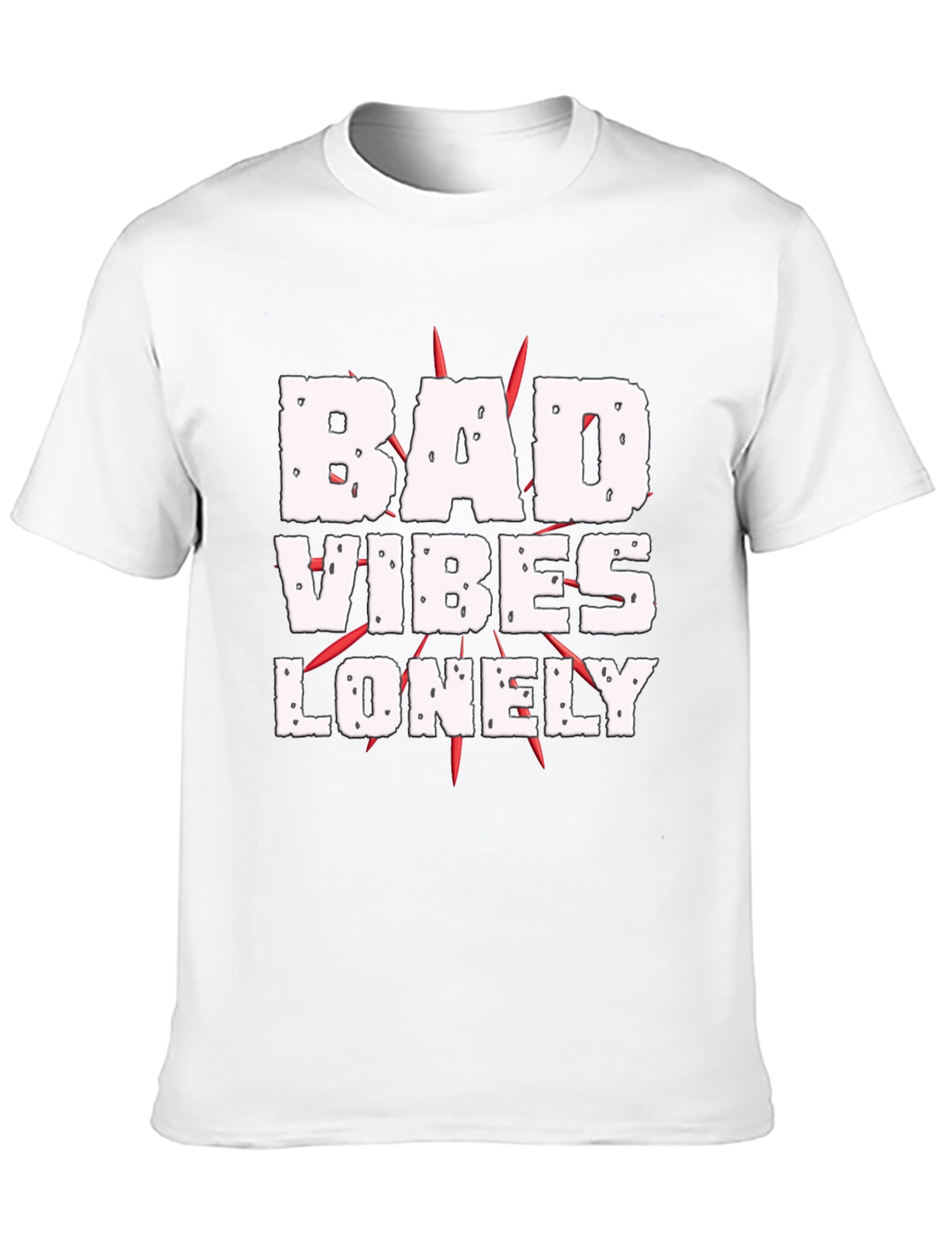 Black Bad Vibes Lonely Graphic Tee - Black T-Shirt view 10