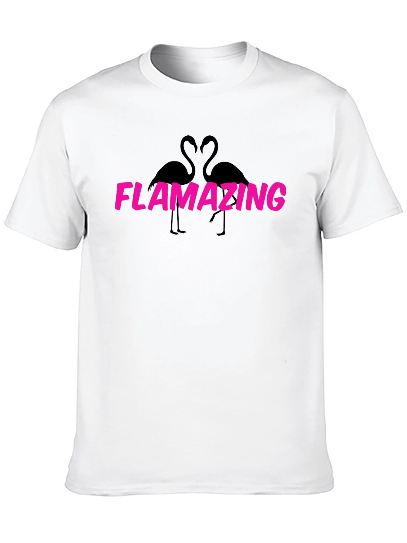 Black Flamazing Flamingo Graphic Tee - Trendy & Fun! view 10