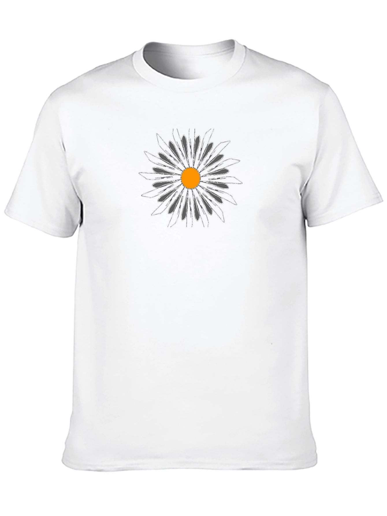 Black Black T-Shirt with Graphic Flower Design view 10