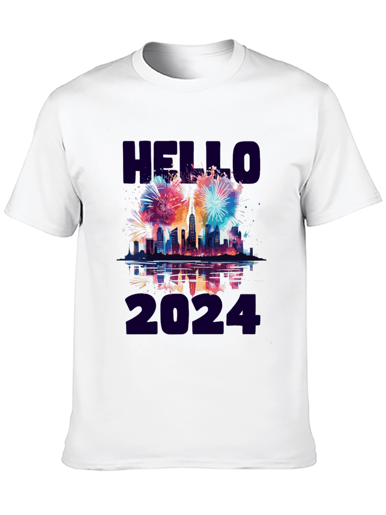 Hello 2024 Fireworks Graphic Tee - 10
