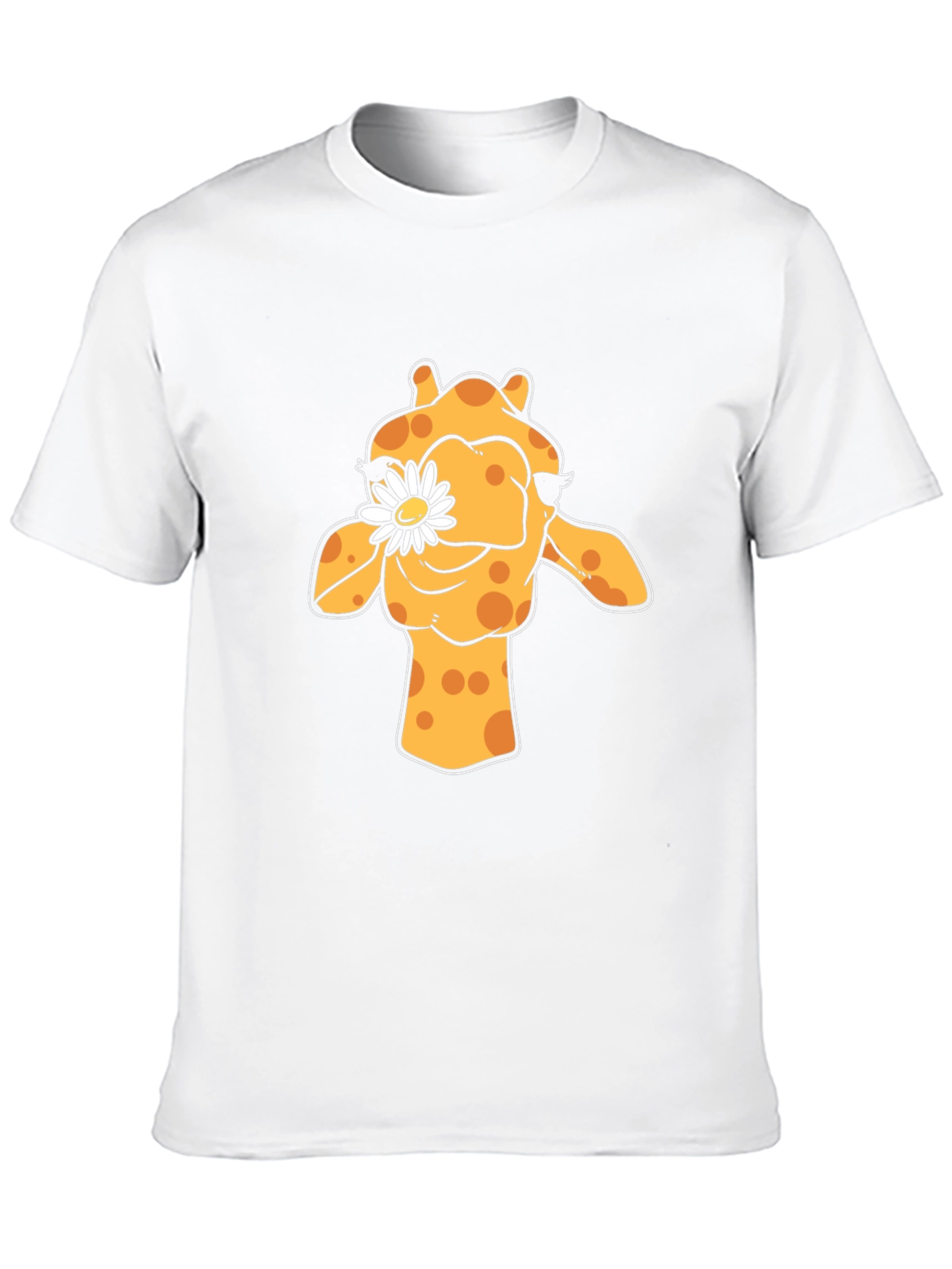 Black Giraffe Daisy Graphic Tee - Black Cotton T-Shirt view 10