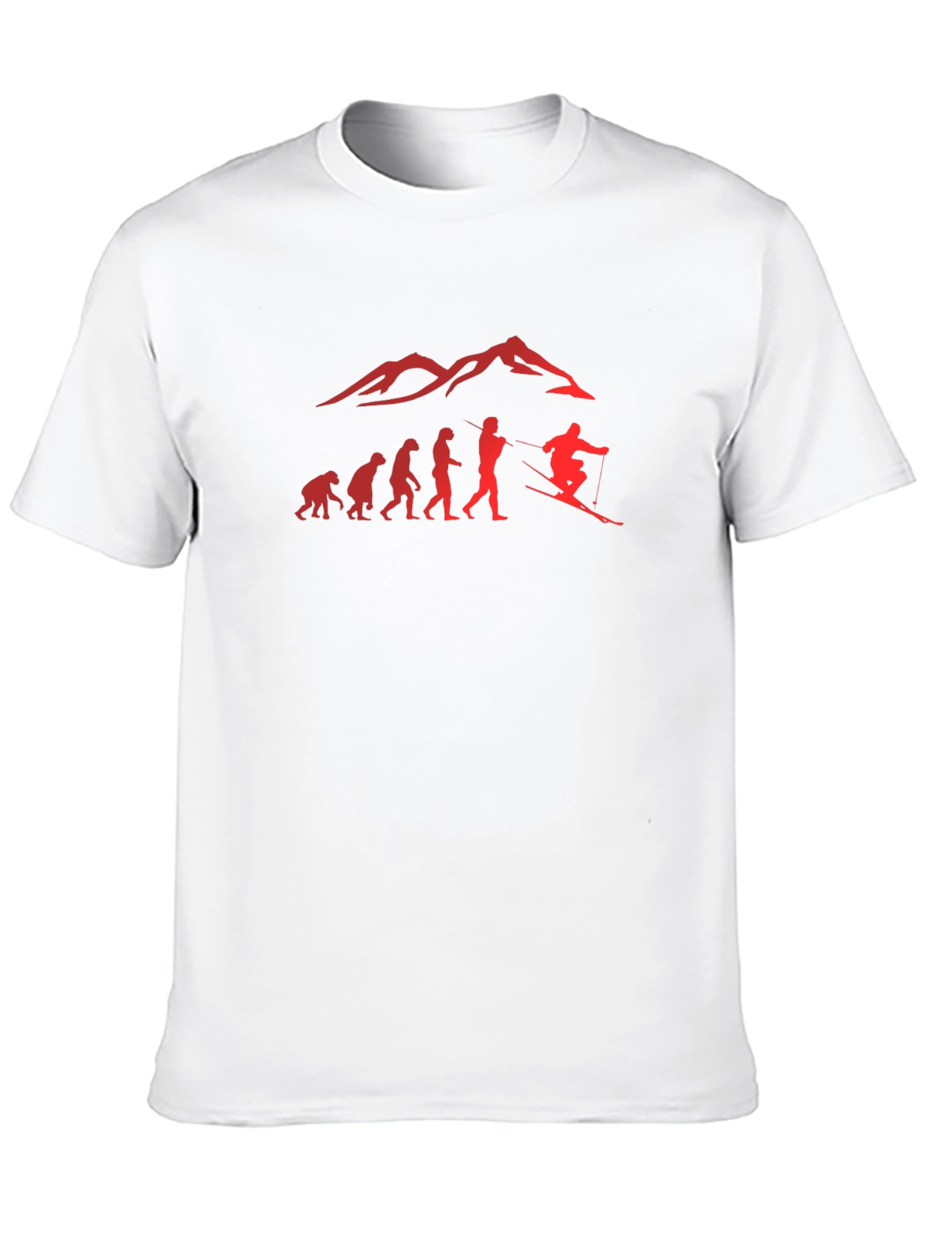 Black Evolution of Skiing Men's T-Shirt - Black view 10
