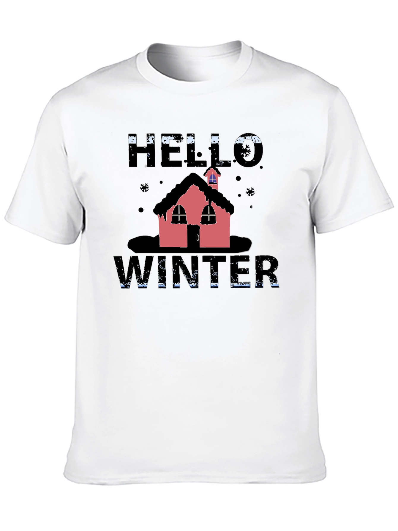 Black Hello Winter T-Shirt view 10