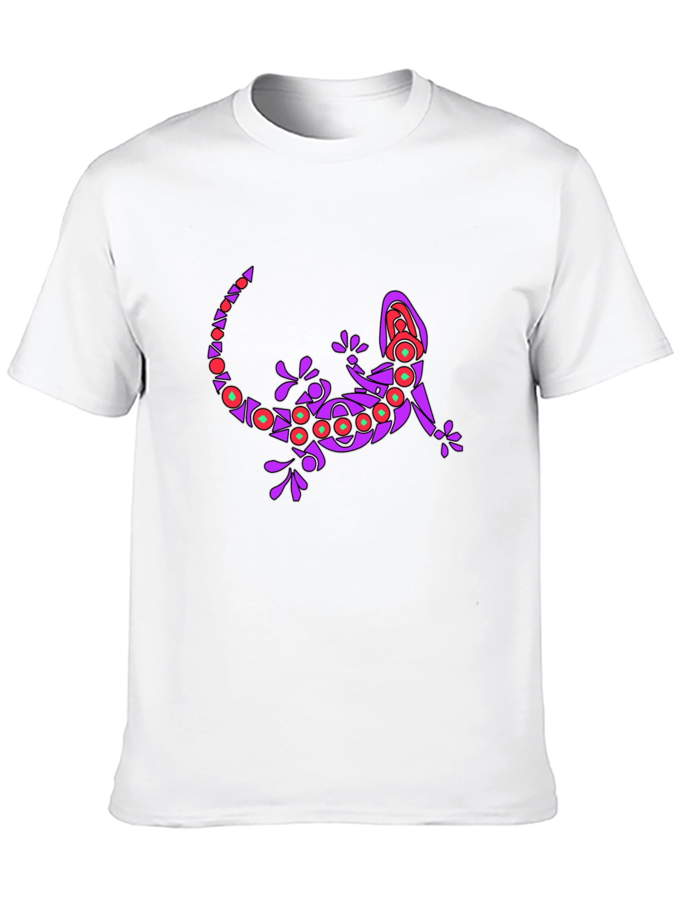 Black Lizard Graphic Print Crew Neck T-Shirt view 10