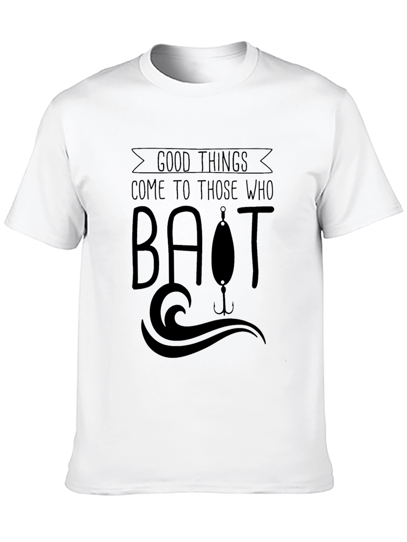 Black Fishing T-Shirt - Good Things Come to Those Who Bait view 10