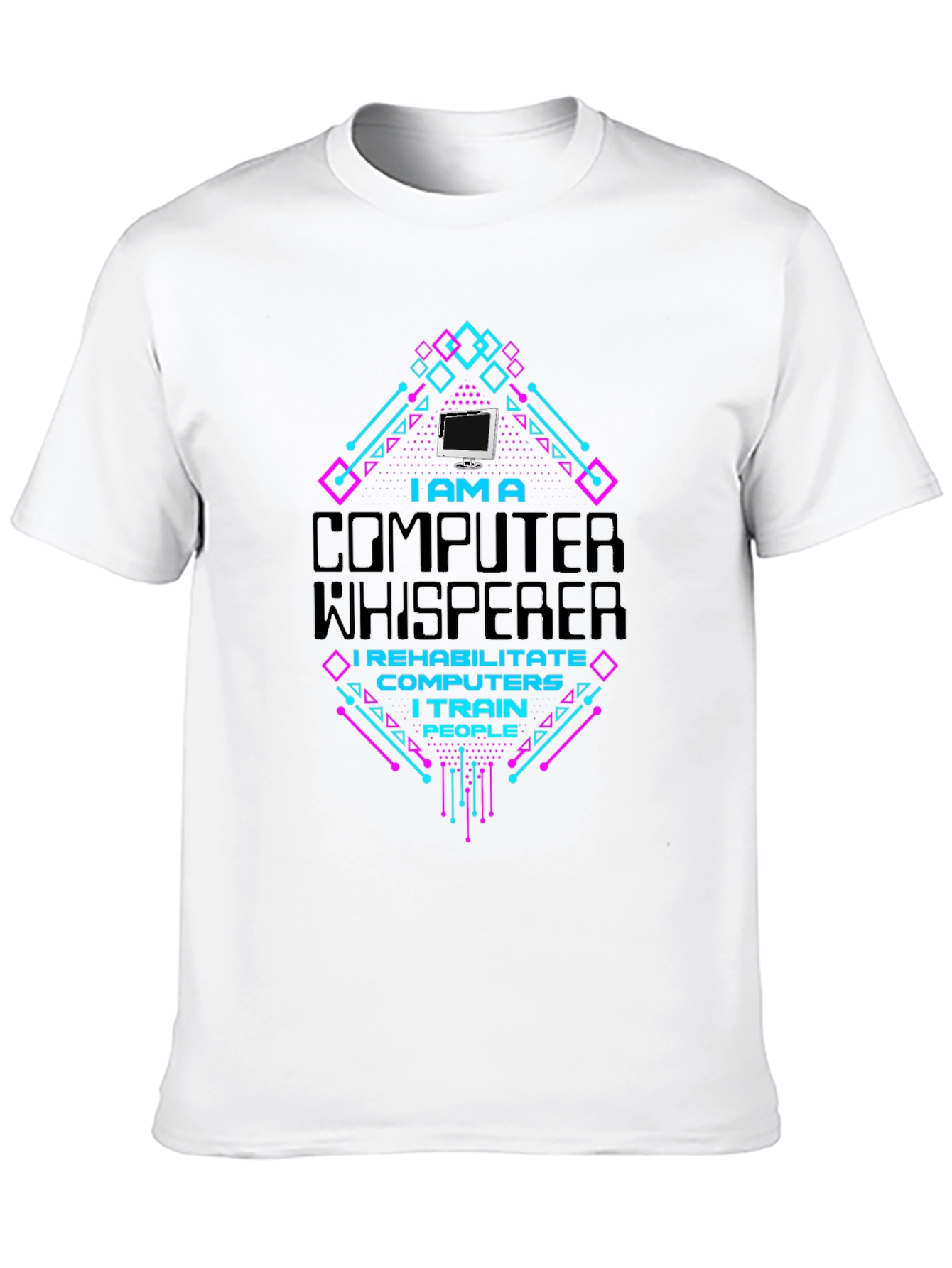 Black Computer Whisperer Graphic T-Shirt view 10