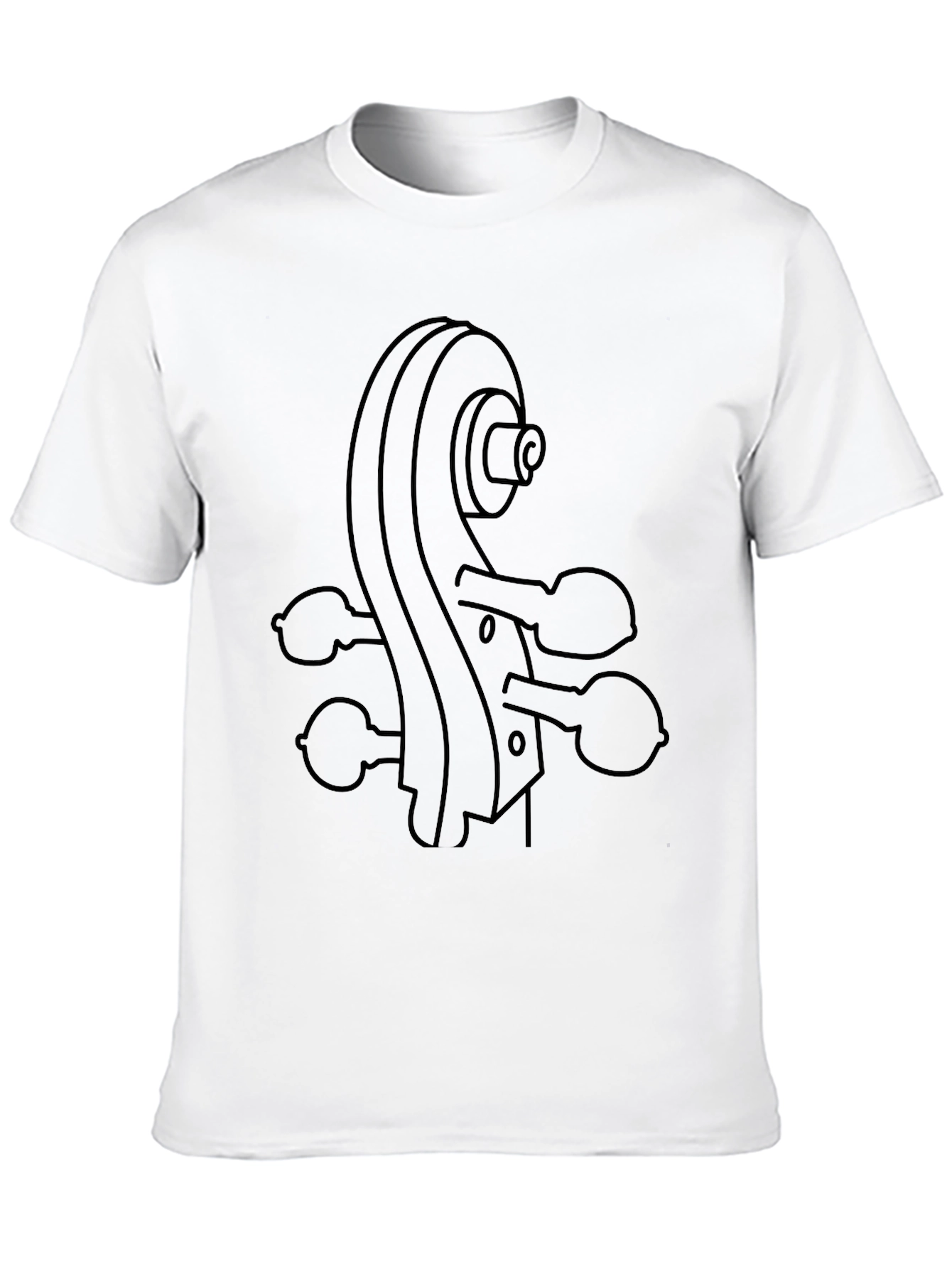 Black Cello Scroll Graphic T-Shirt - Musician's Apparel view 10