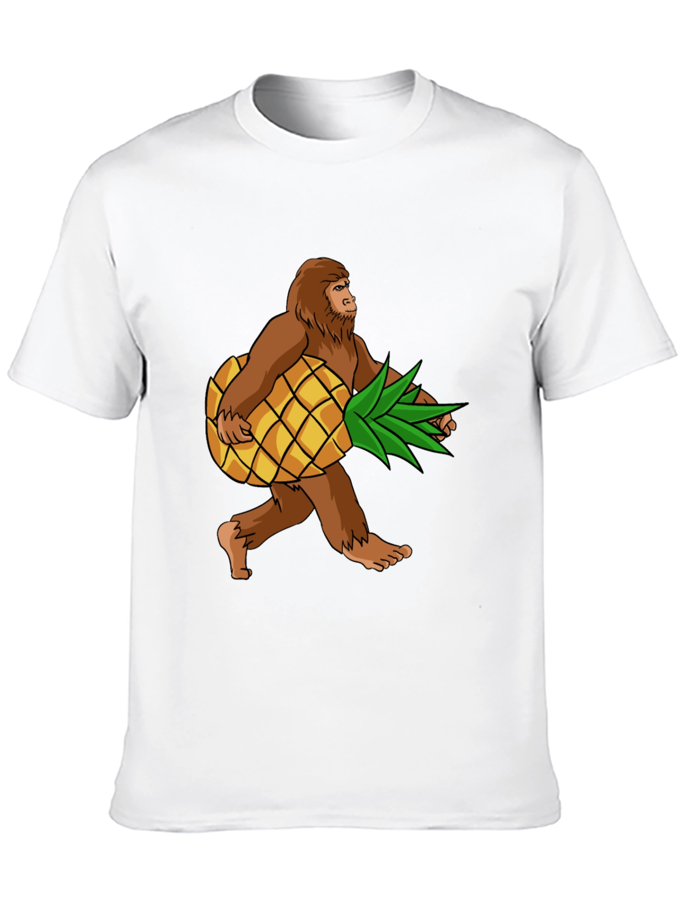 Black Sasquatch Pineapple T-Shirt - Funny Bigfoot Tee view 10