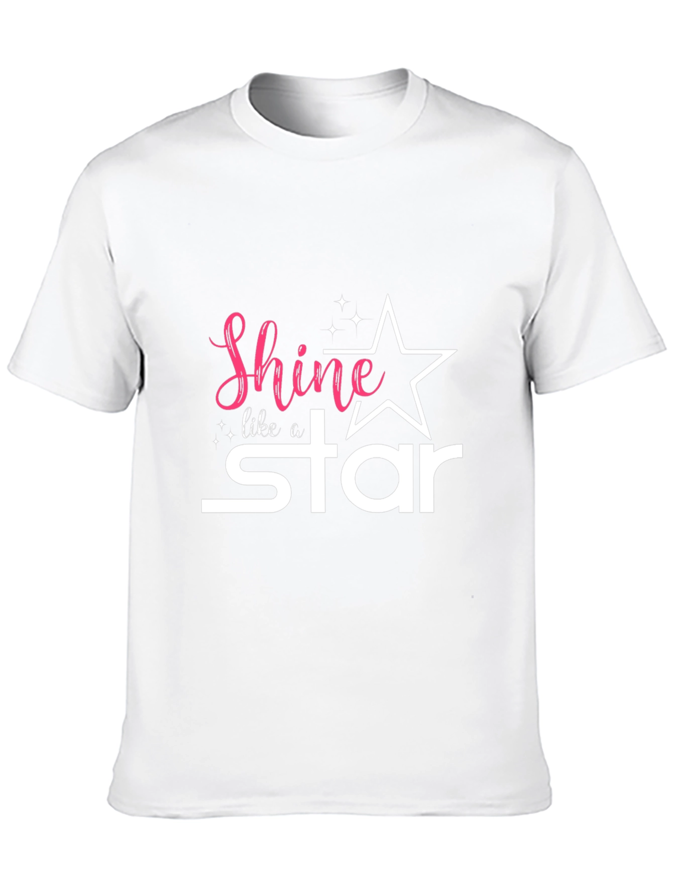 Black Shine Like a Star Graphic Tee - Black Unisex T-Shirt view 10