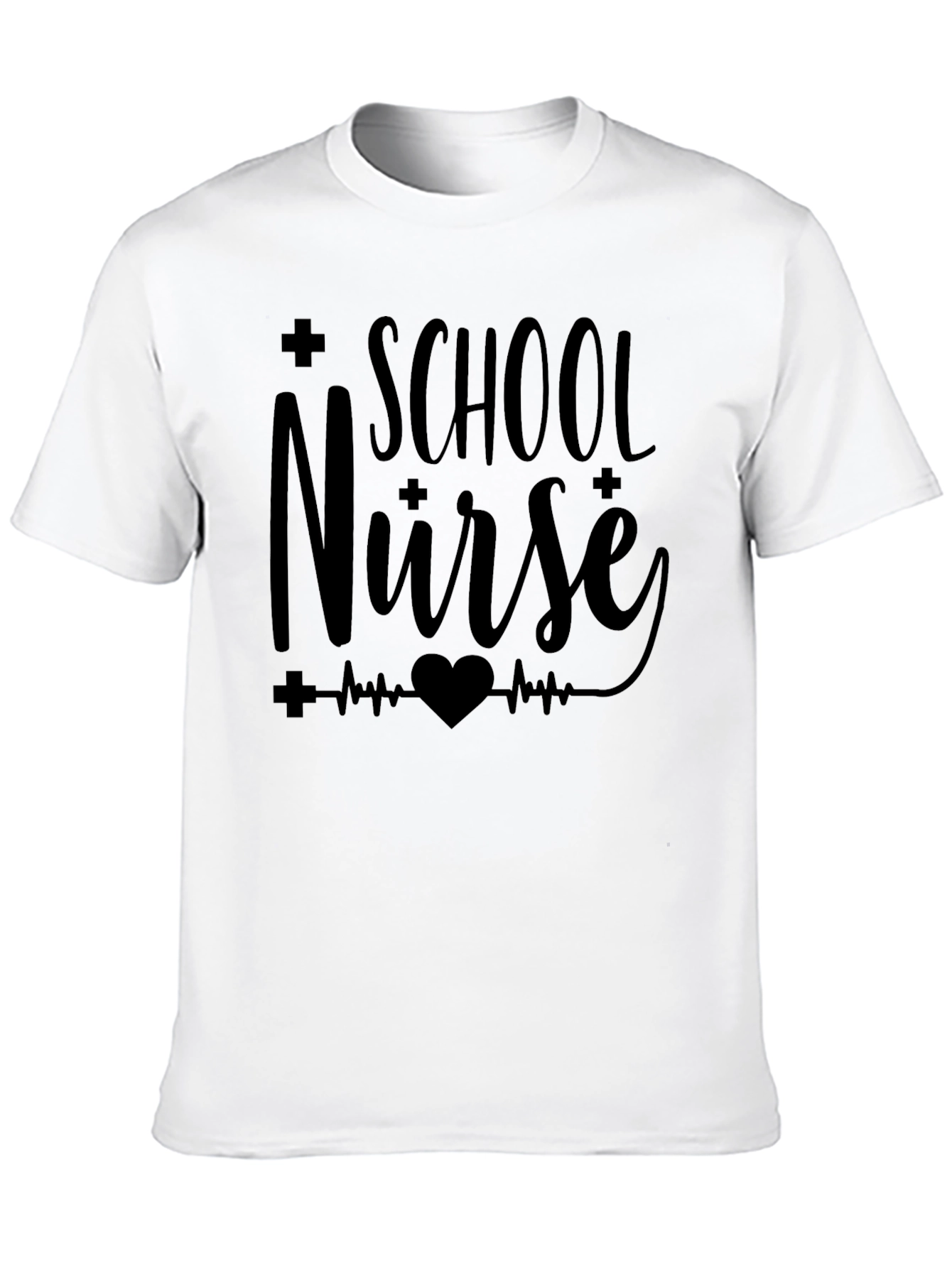 Black School Nurse Graphic Tee - Black view 10
