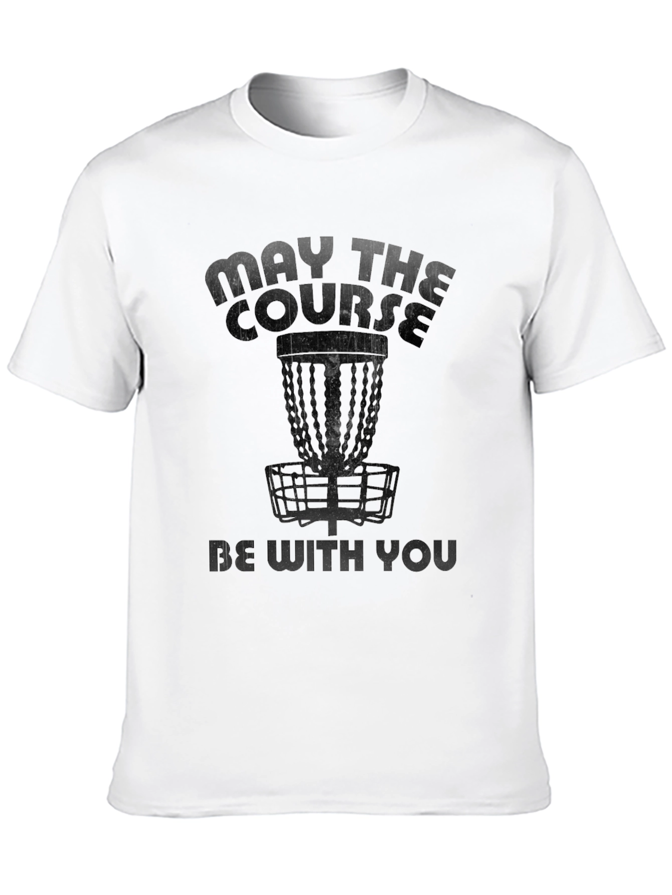 Black May The Course Be With You - Disc Golf T-Shirt view 10