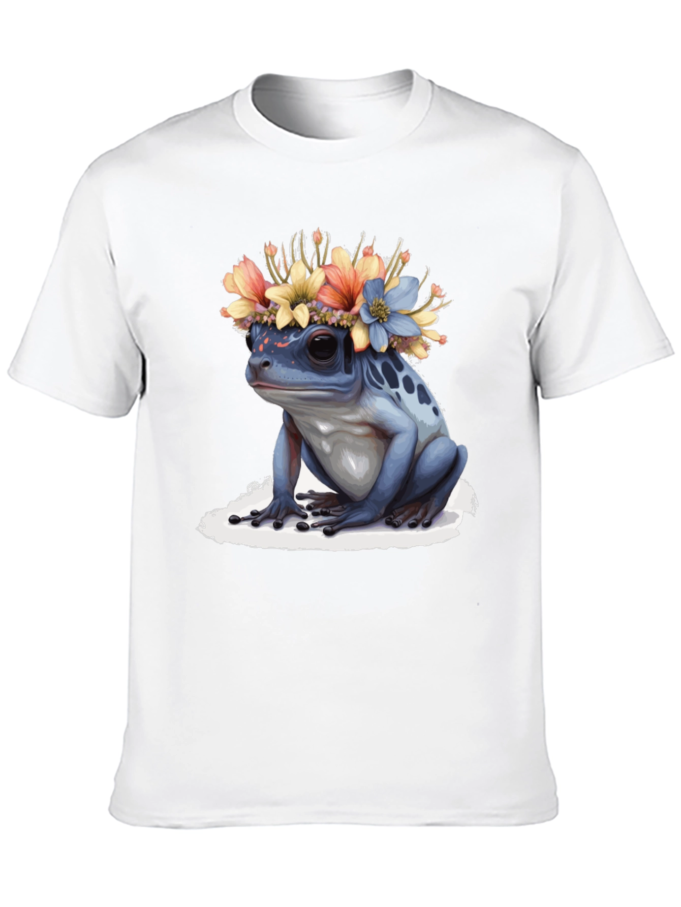 Black Frog with Flower Crown T-Shirt view 10