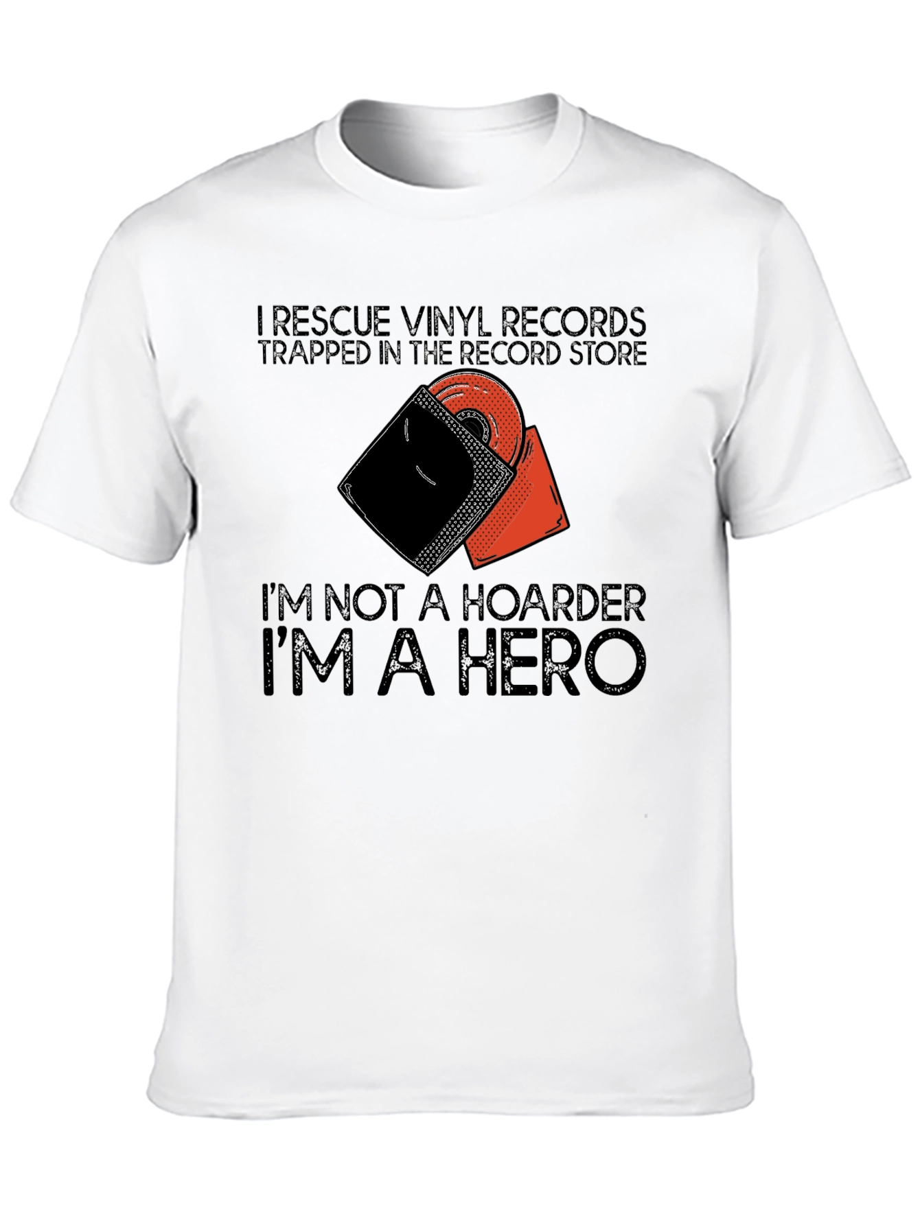 Black Vinyl Record Hero T-Shirt view 10