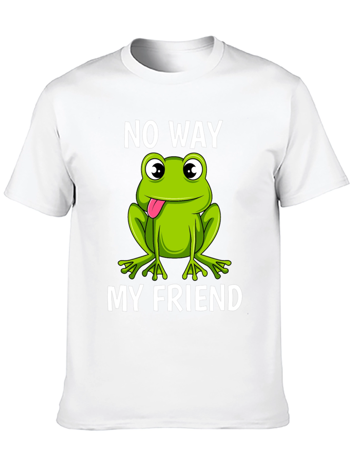 Black No Way My Friend Frog Graphic T-Shirt view 10
