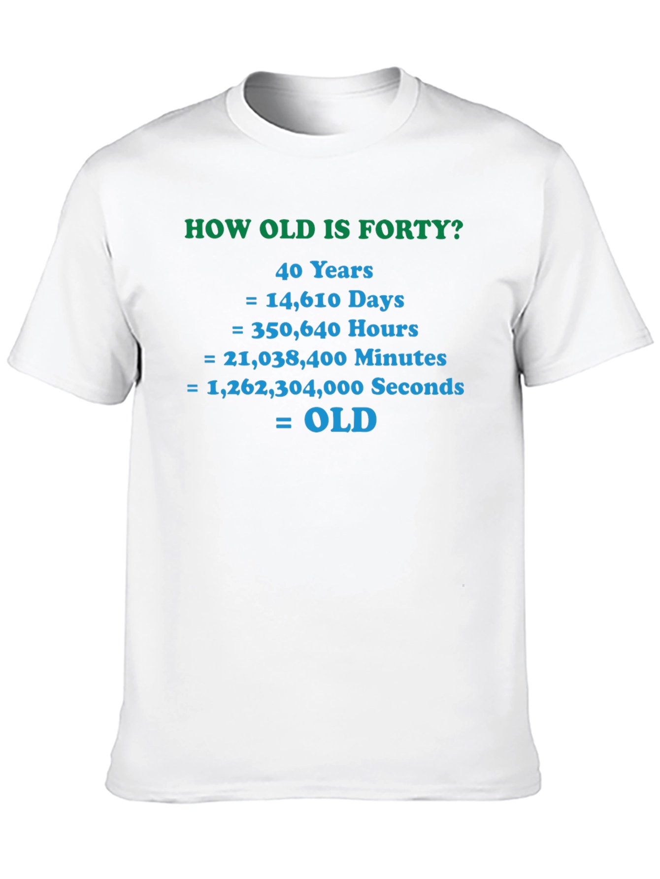 Black Funny 40th Birthday T-Shirt - How Old is Forty? view 10