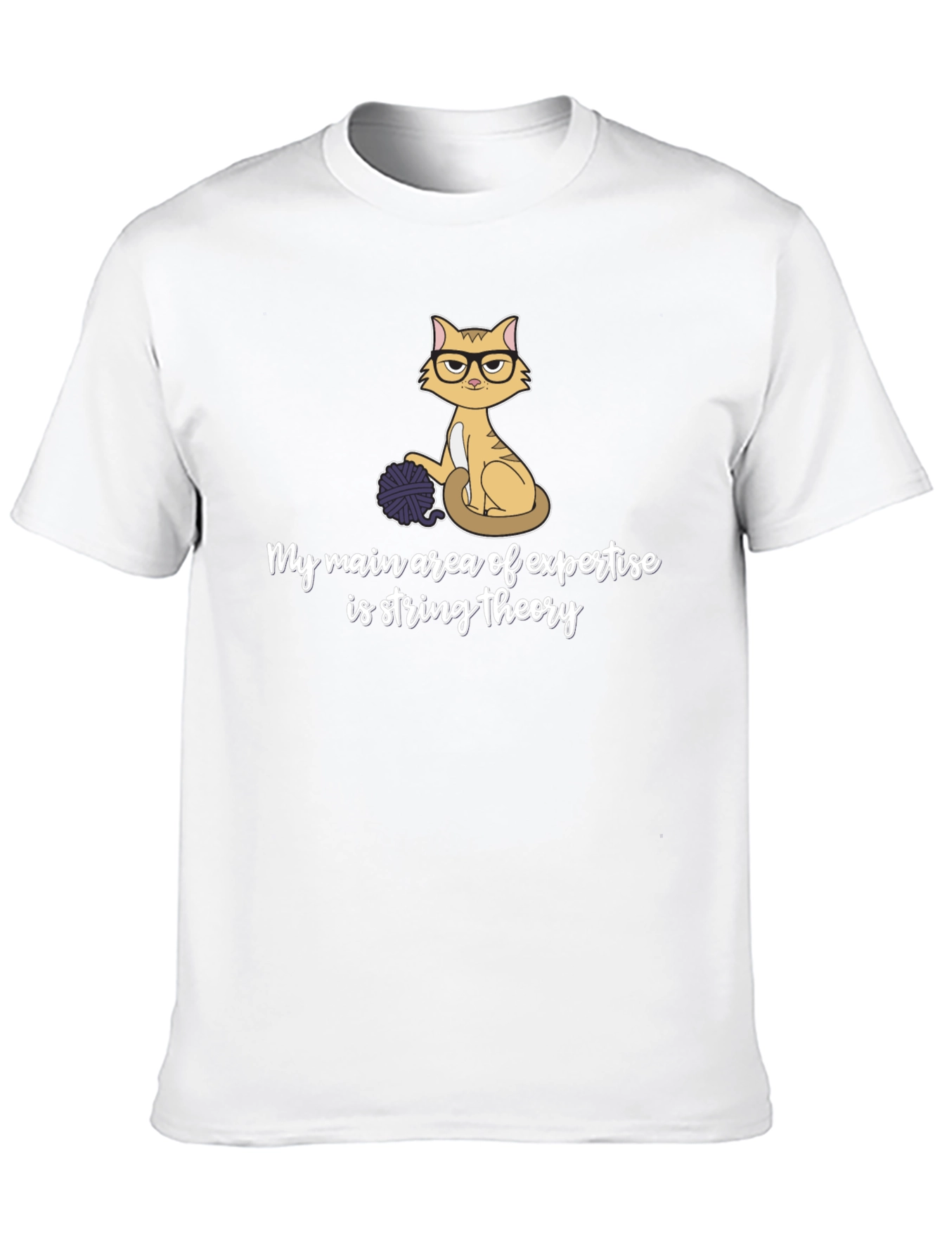Black String Theory Cat T-Shirt view 10