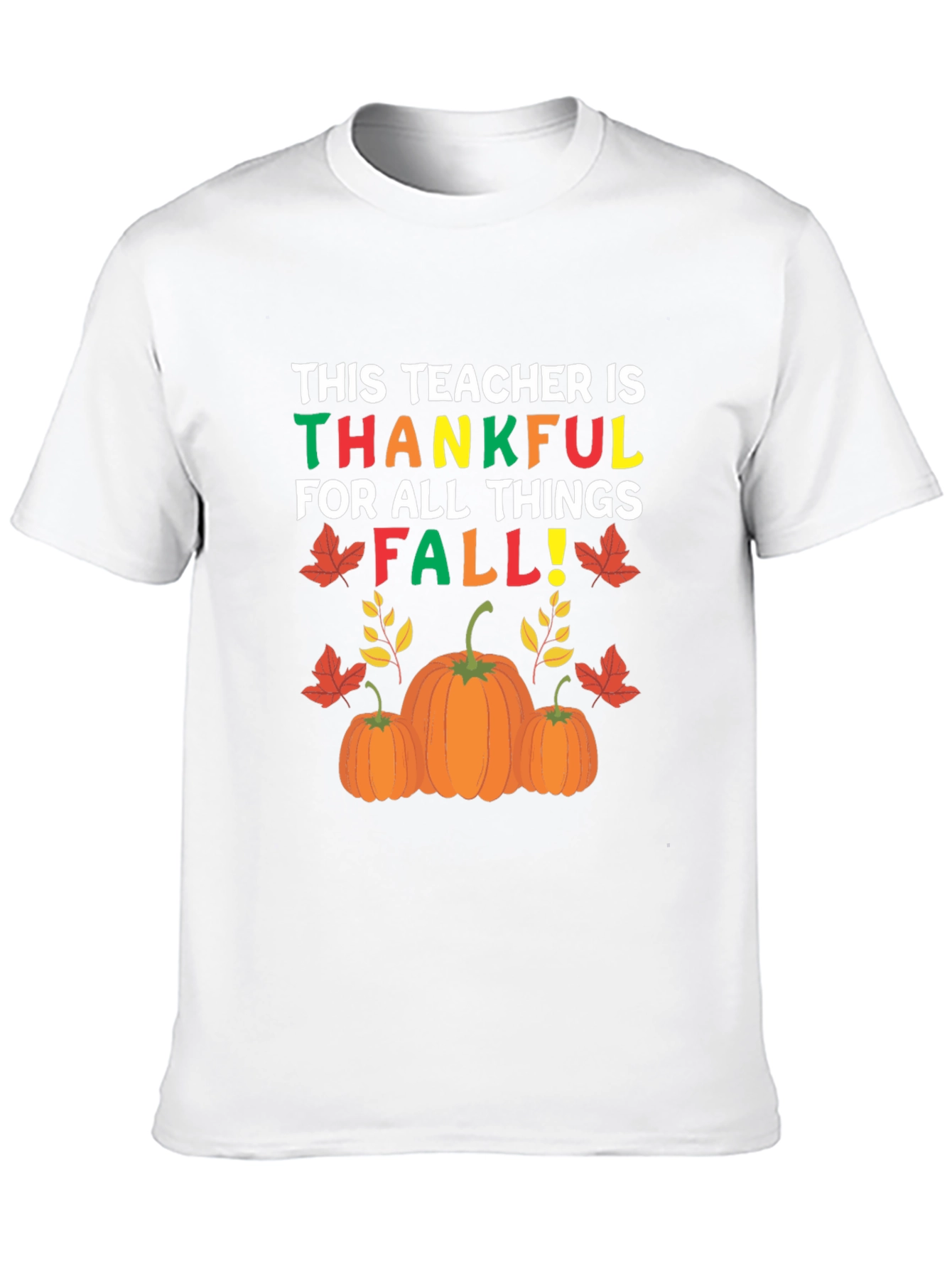 Black Teacher Thankful Fall T-Shirt, Autumn Graphic Tee view 10