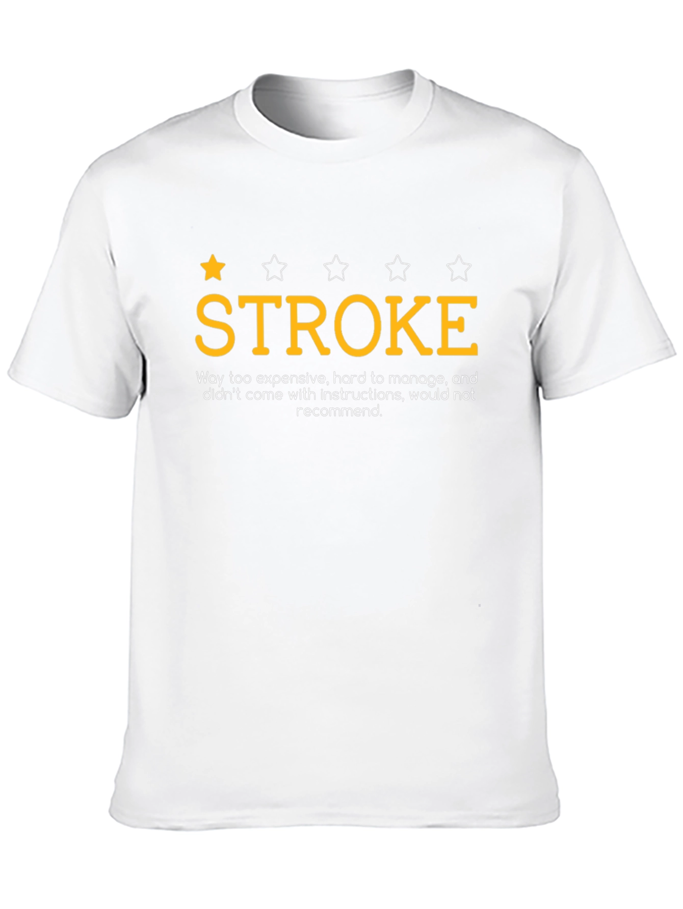 Black Stroke Funny T-Shirt One Star Rating view 10