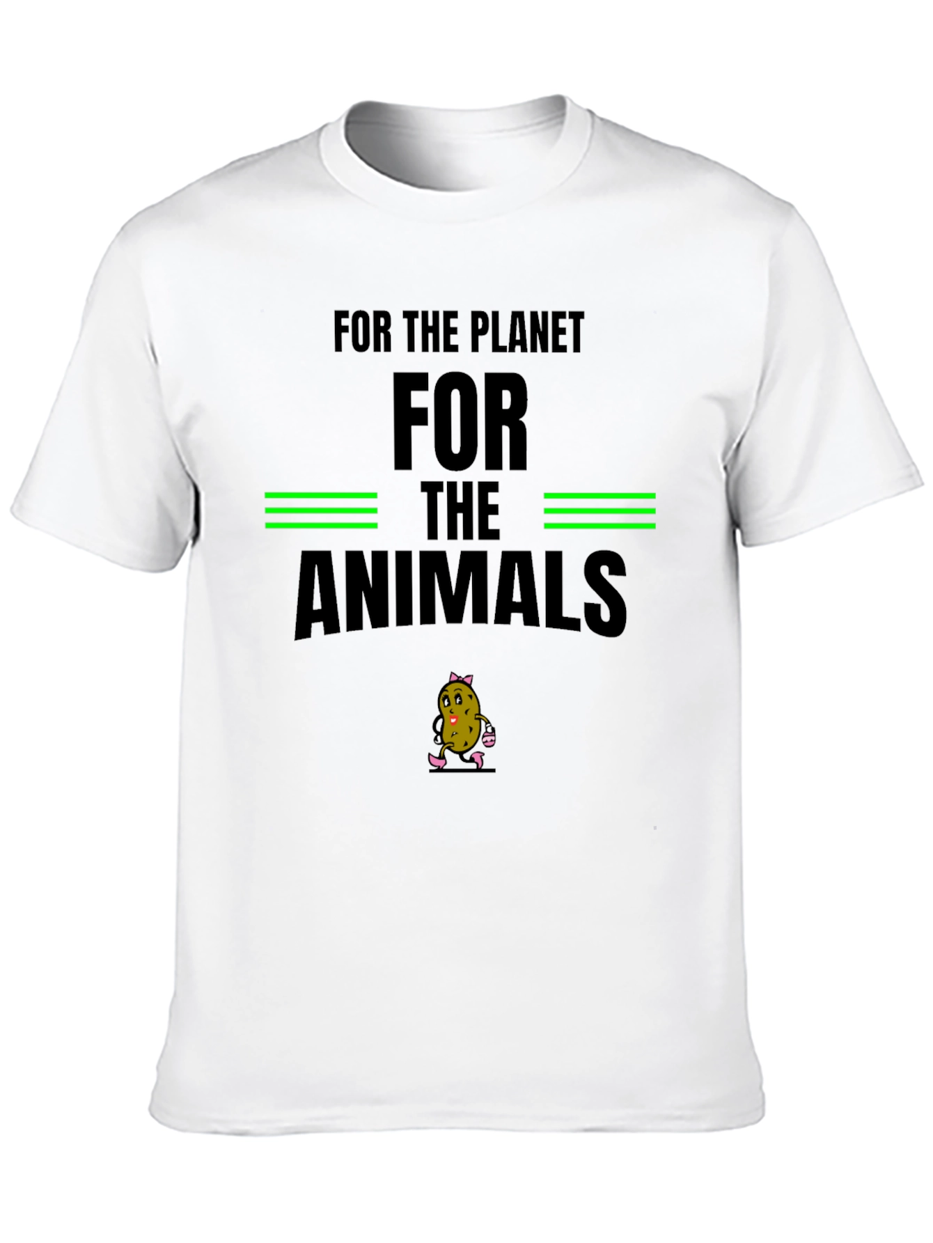 Black Vegan T-Shirt - For the Animals view 10