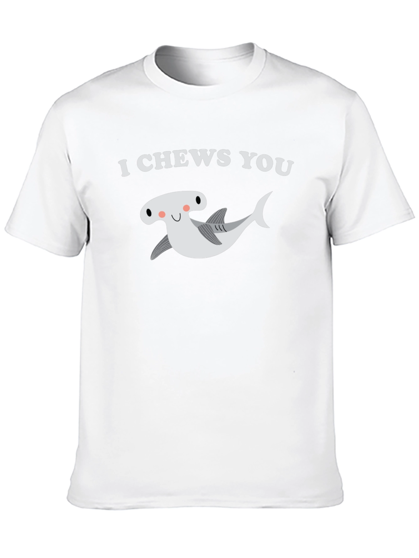 Black I Chews You Hammerhead Shark T-Shirt view 10