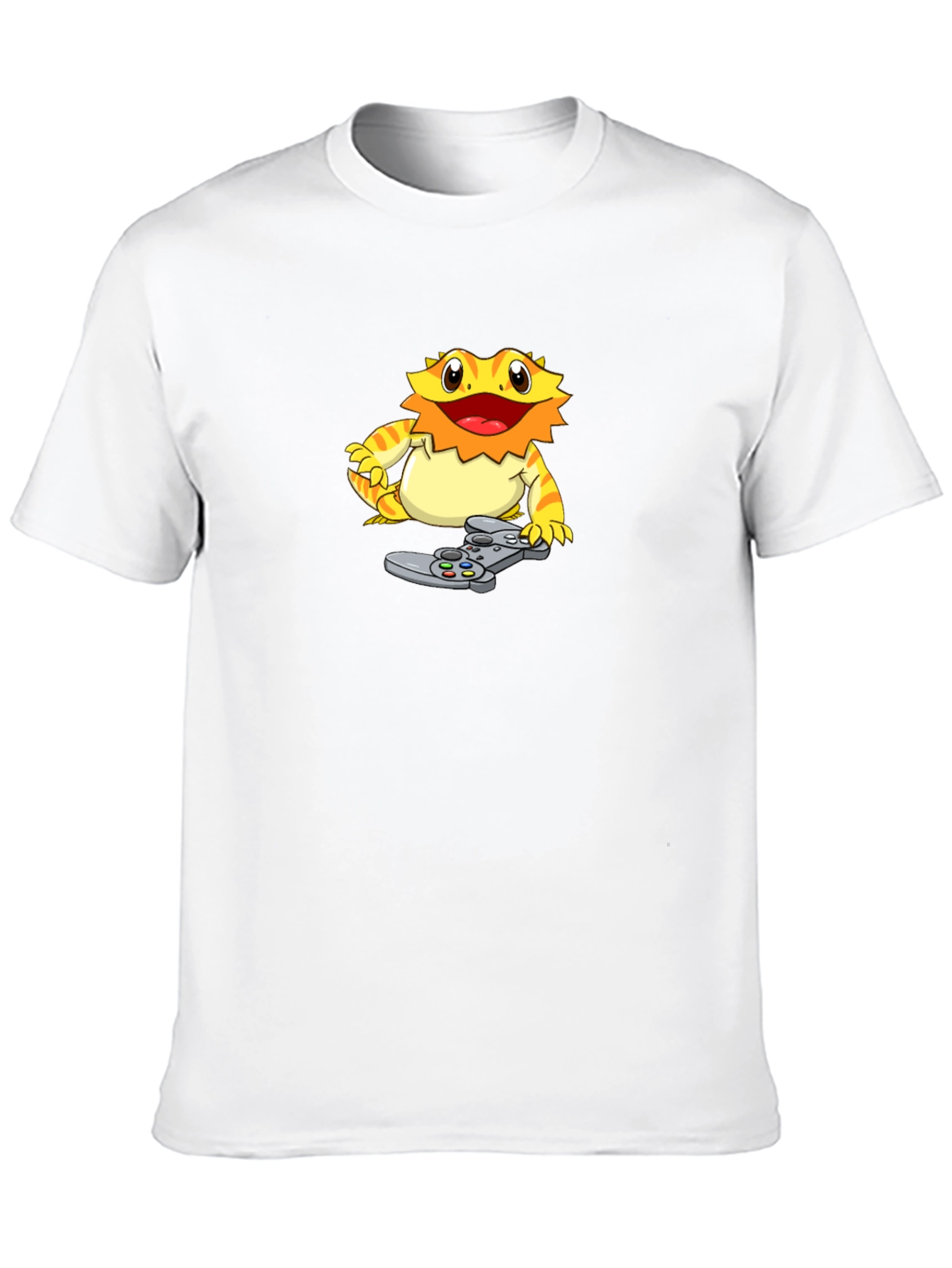 Black Gamer Lizard Graphic T-Shirt - Cool Black Tee view 10