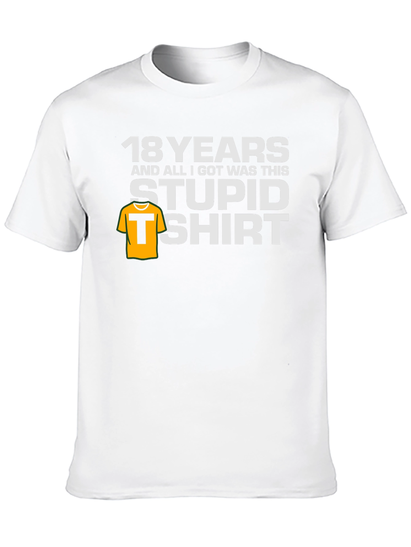 Black Funny 18 Years Stupid Shirt Black T-Shirt view 10