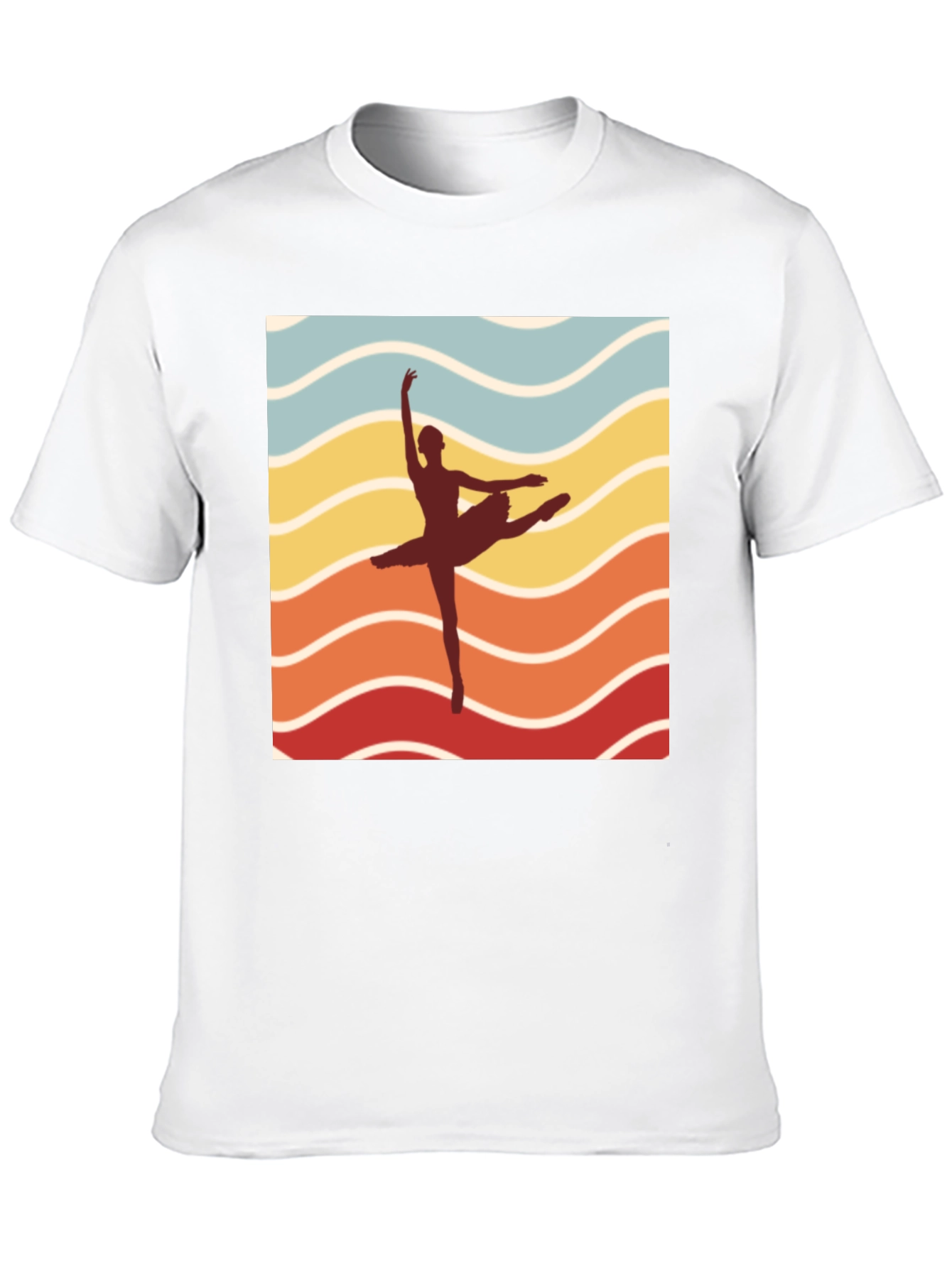 Black Ballet Retro Tee - Dancer Silhouette view 10