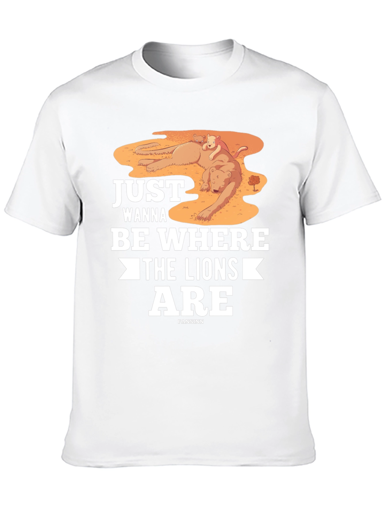 Black Just Wanna Be Where The Lions Are Graphic Tee view 10