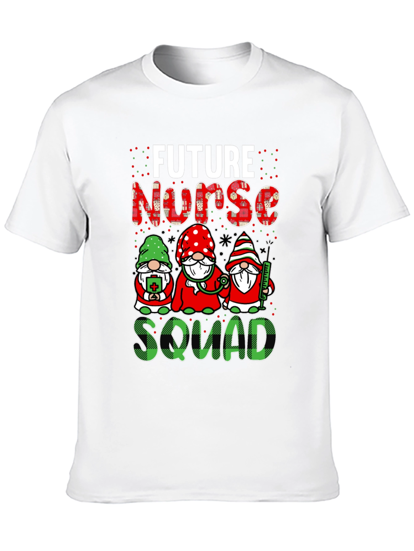 Black Future Nurse Squad T-Shirt Cute Gnomes Design view 10