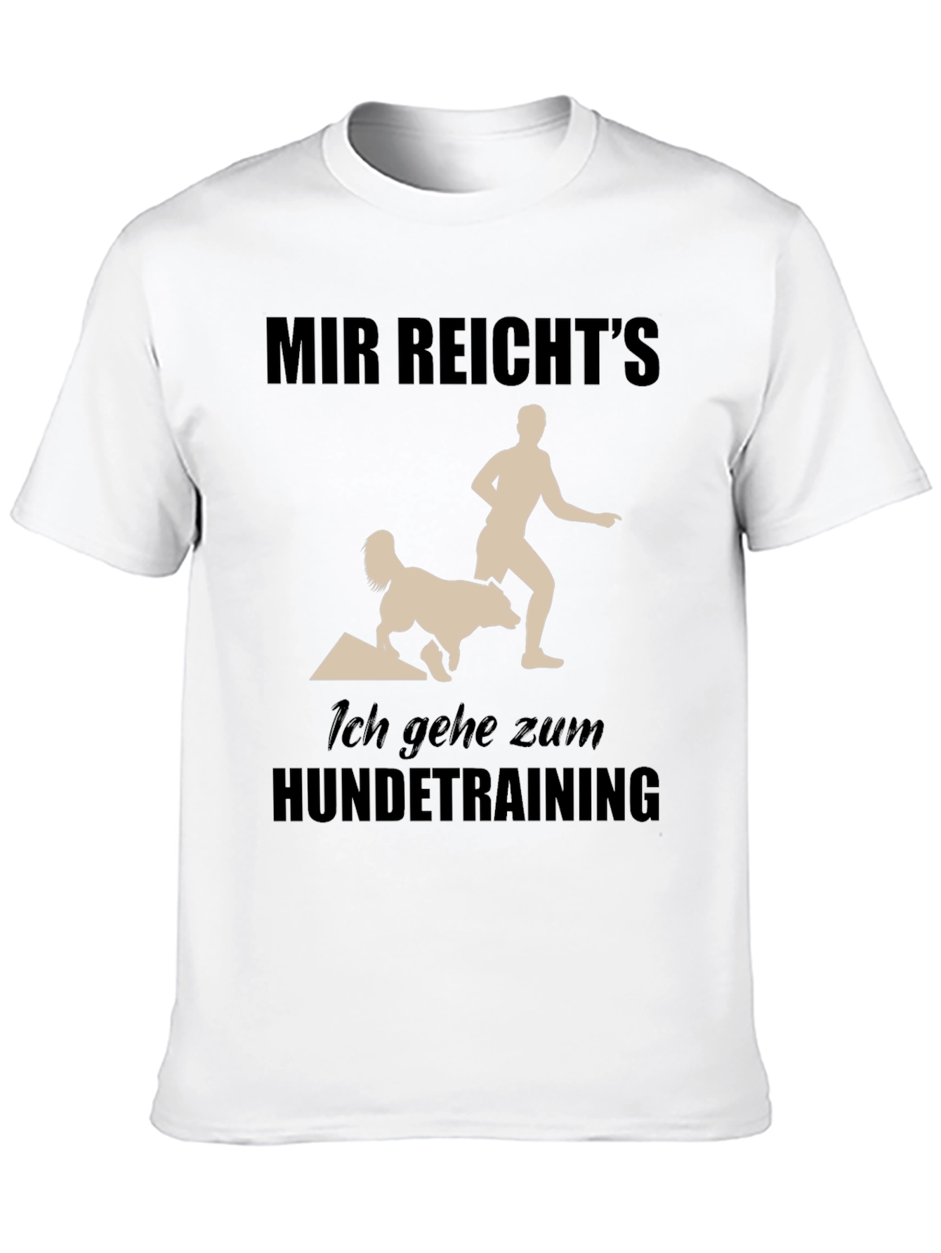 Black Dog Training T-Shirt: Funny German Saying view 10