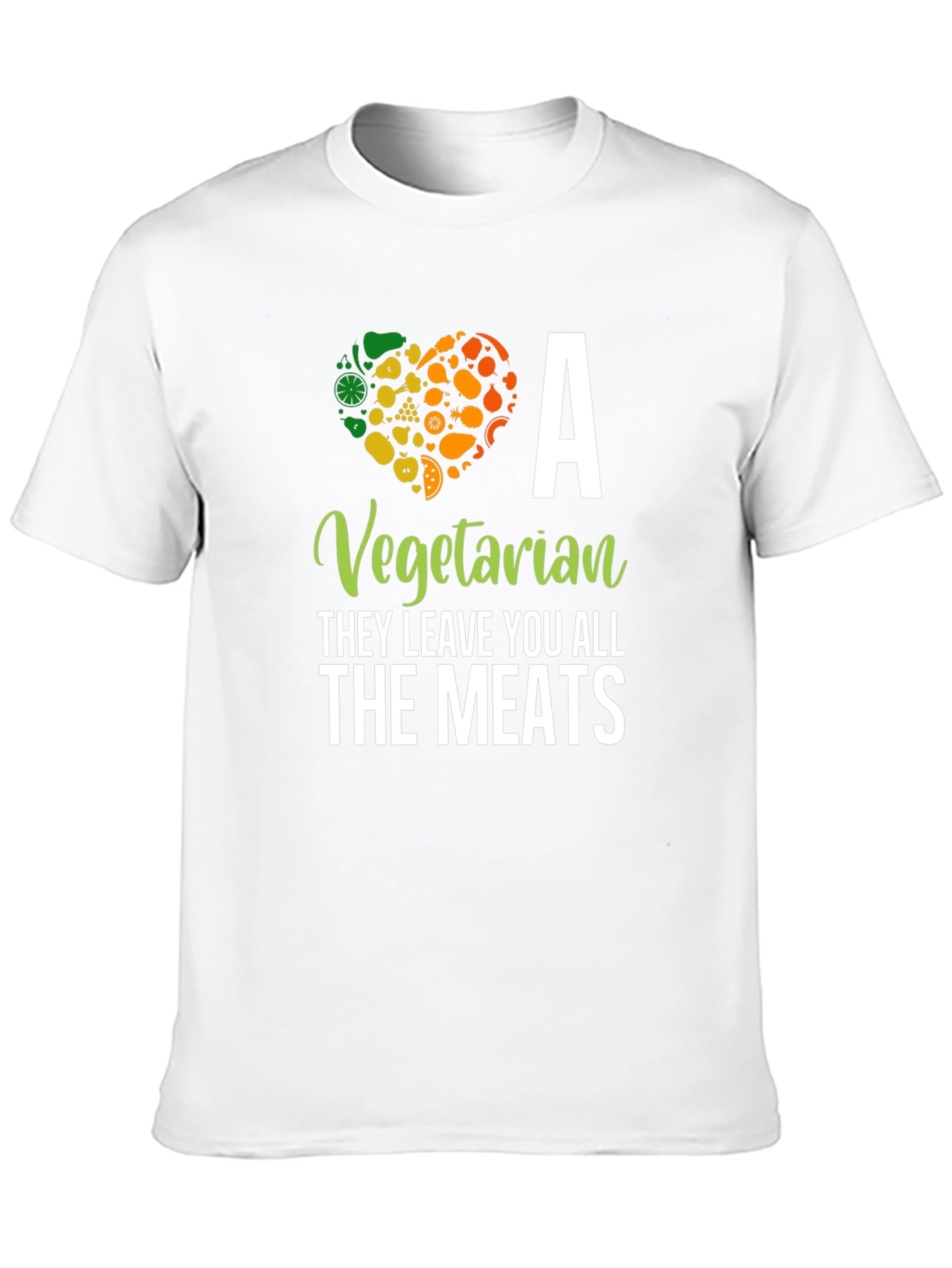Black Vegetarian T-Shirt: They Leave You All The Meats! view 10