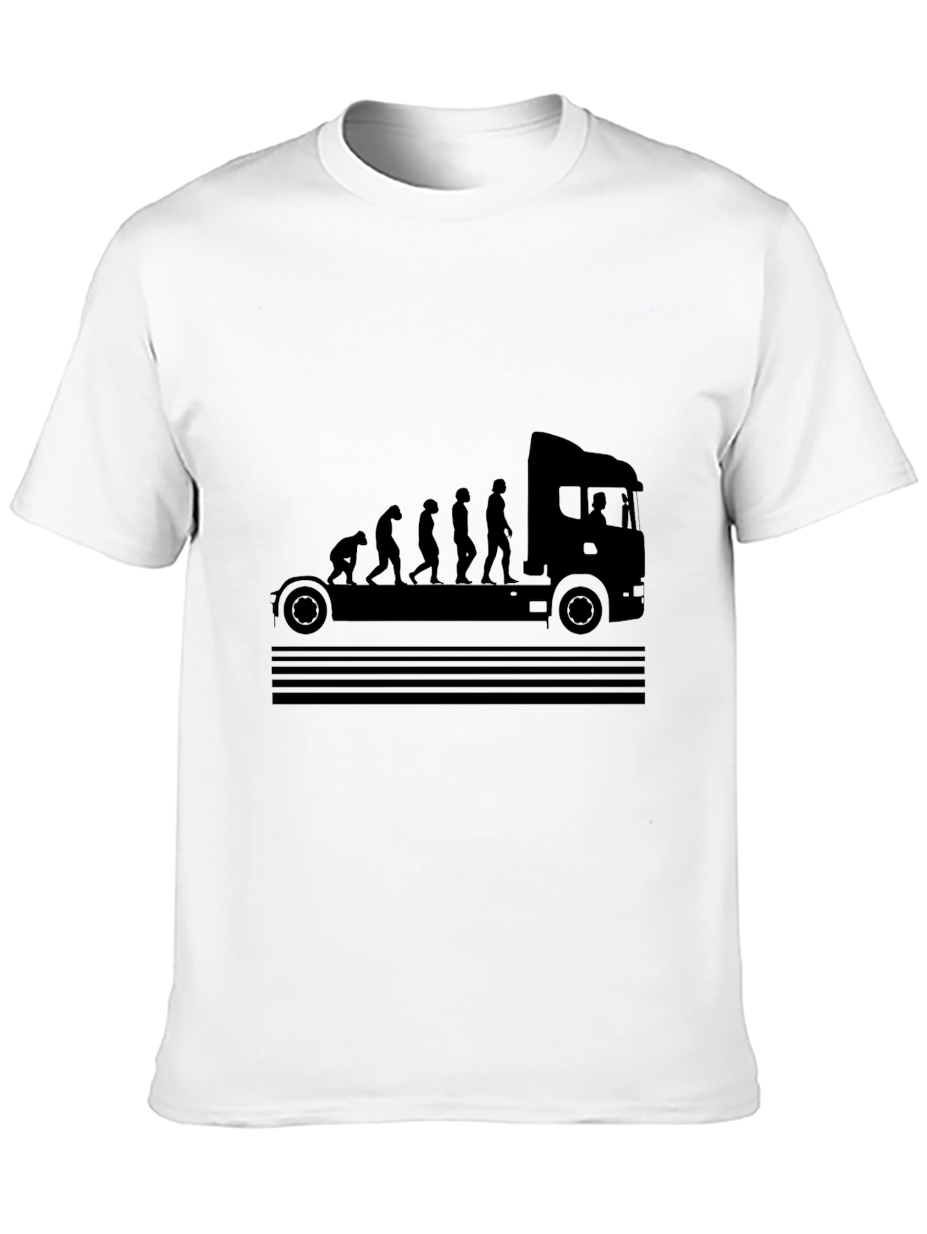 Black Truck Driver Evolution Black T-Shirt view 10
