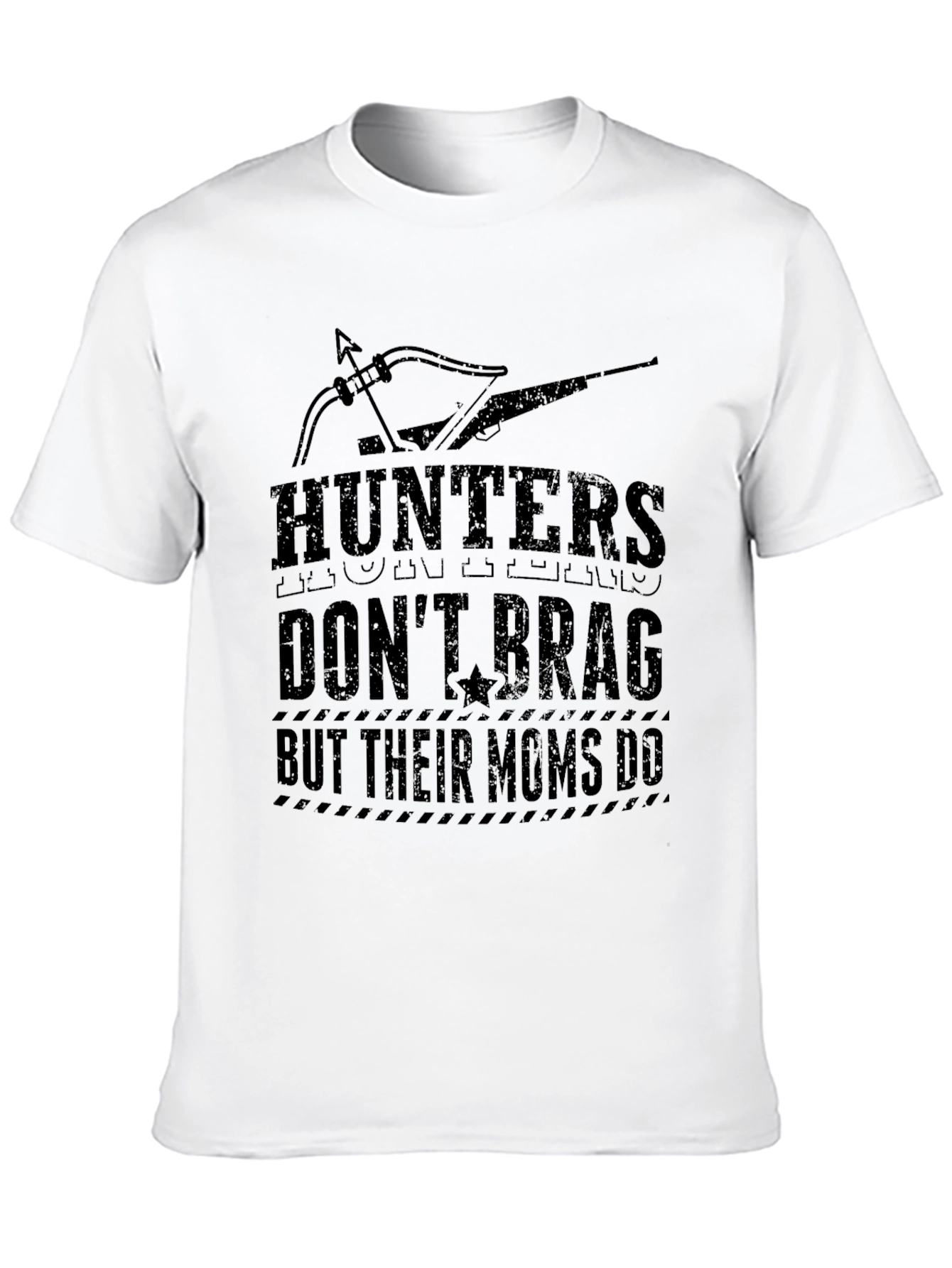 Black Hunters Don't Brag Graphic Tee view 10